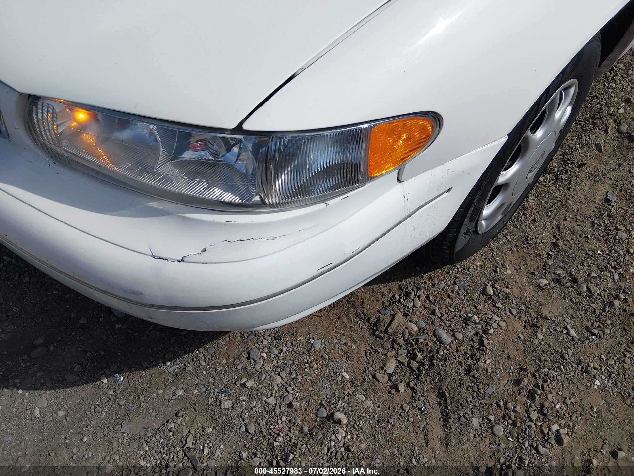 2003 Buick Century Custom White vin: 2G4WS52J031125446