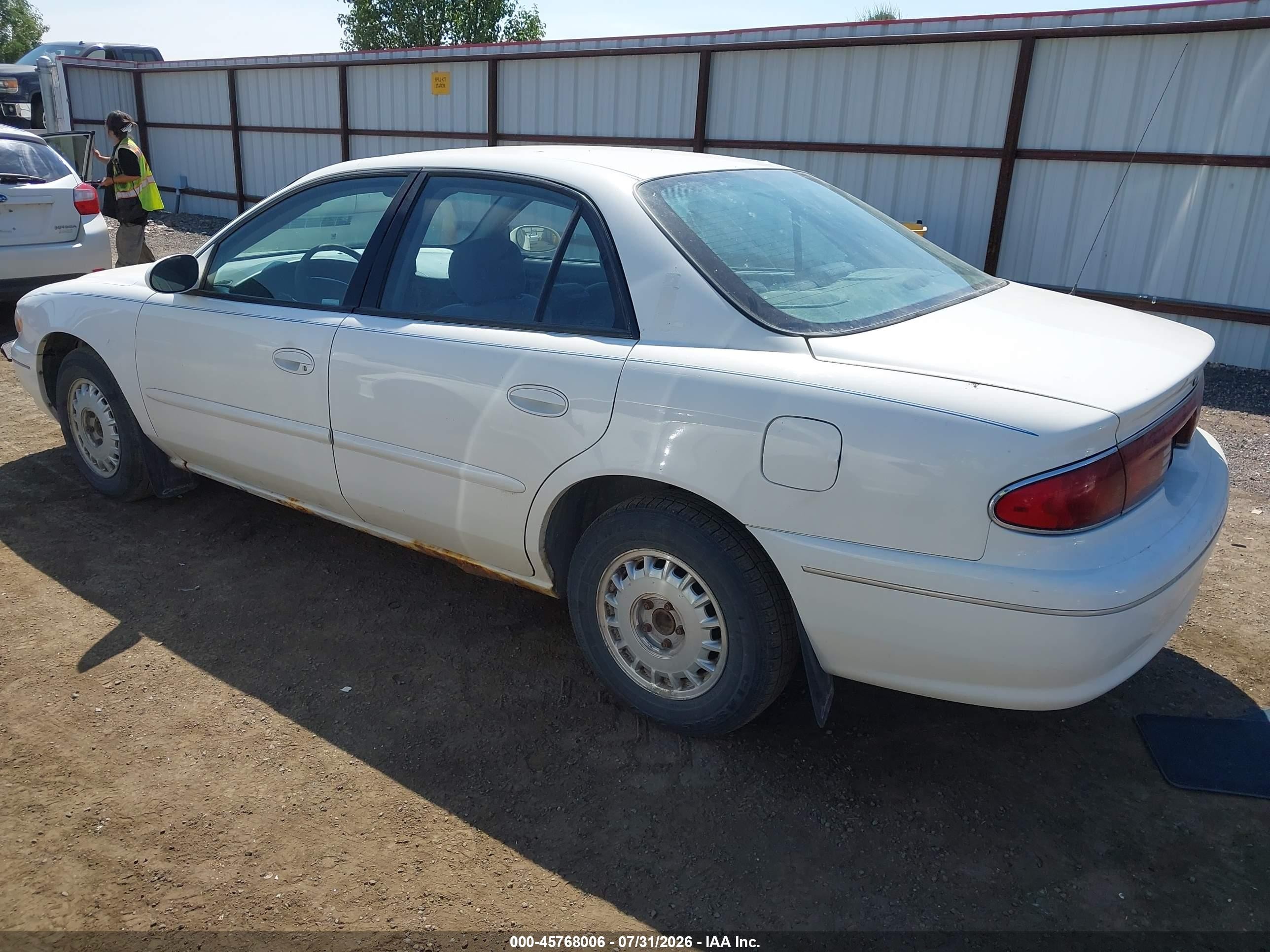 2003 Buick Century Custom White vin: 2G4WS52J031194668