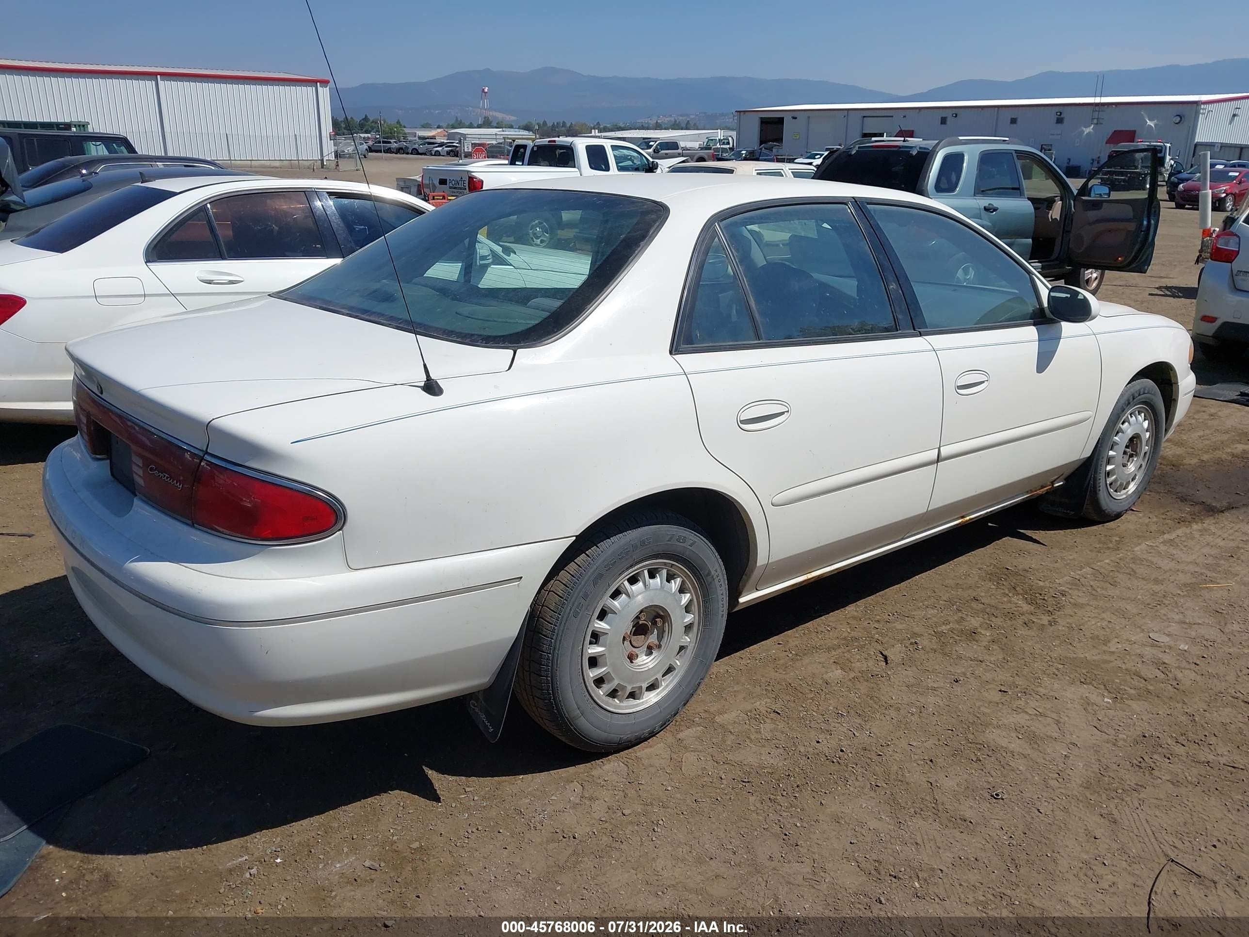 2003 Buick Century Custom White vin: 2G4WS52J031194668