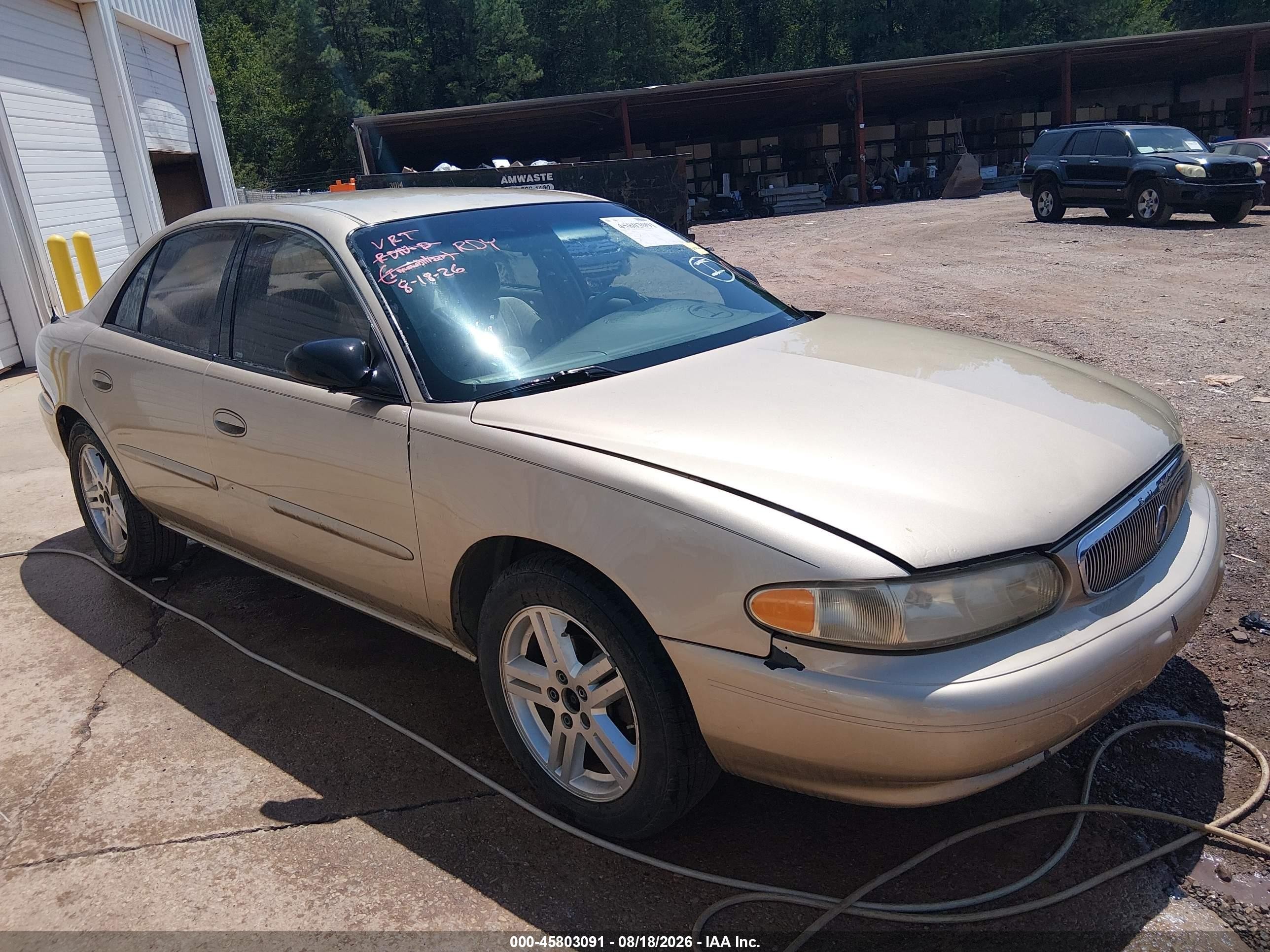 2004 Buick Century   Gold vin: 2G4WS52J041188452