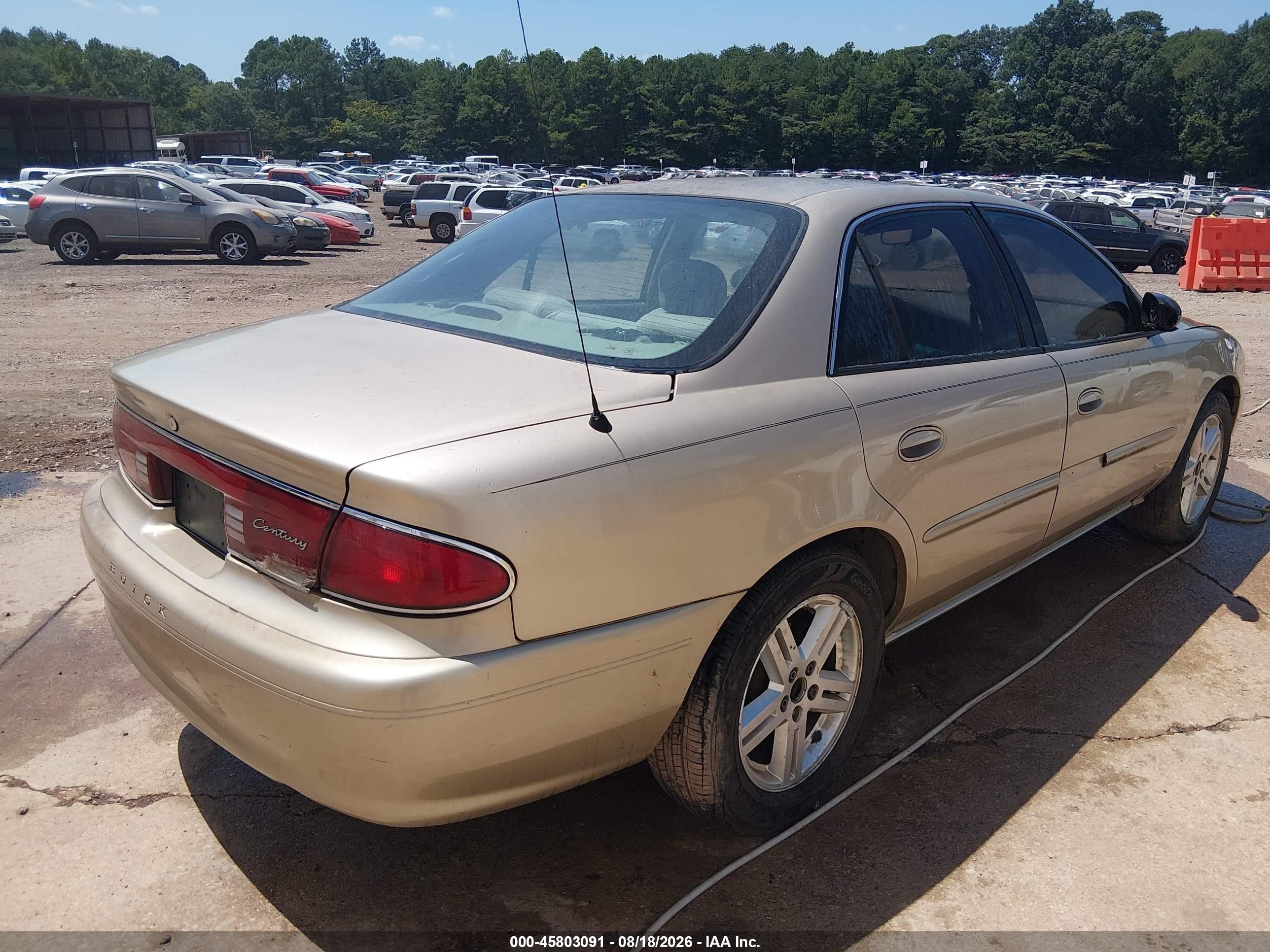 2004 Buick Century   Gold vin: 2G4WS52J041188452