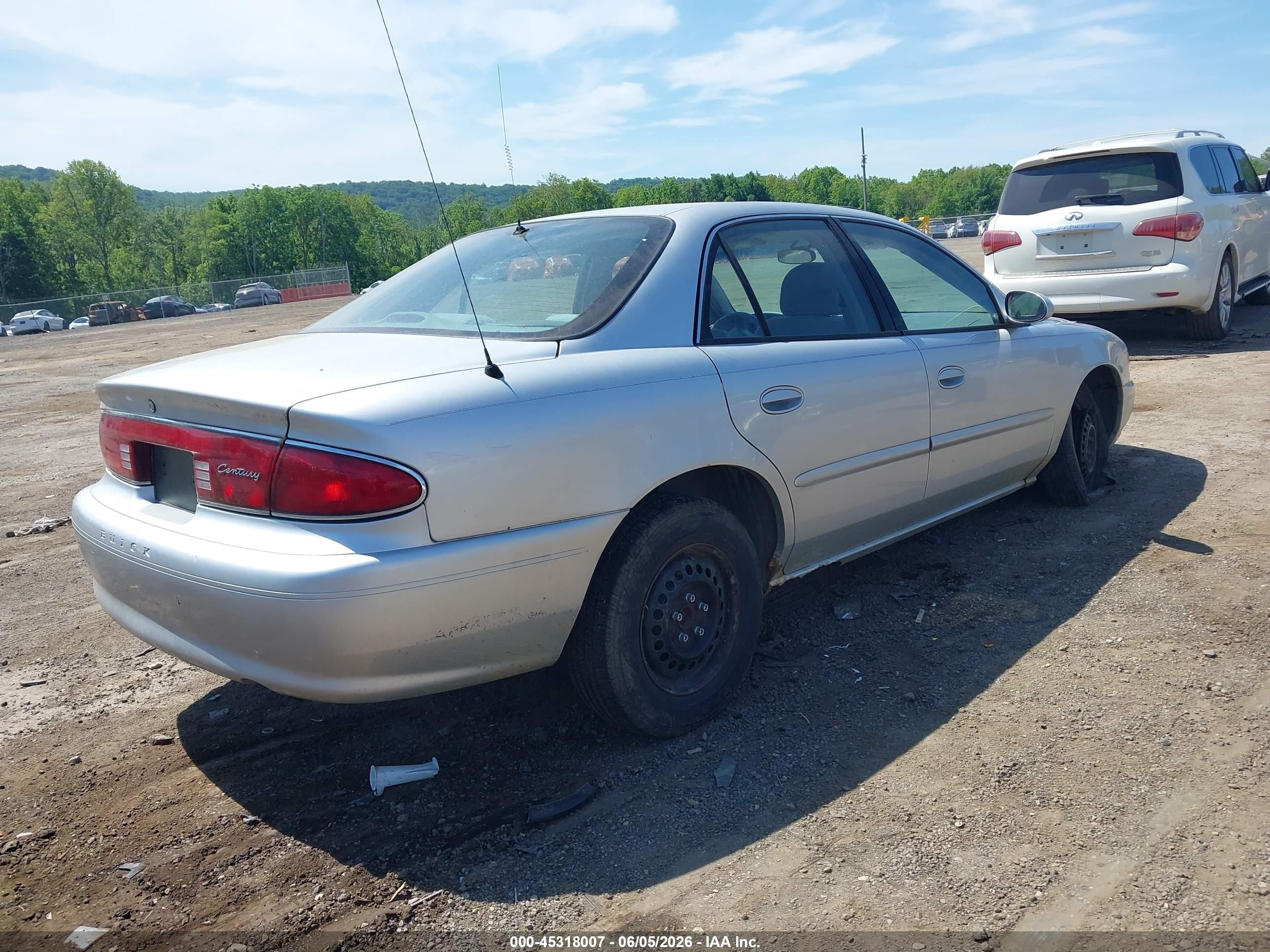 2005 Buick Century   Silver vin: 2G4WS52J051128009