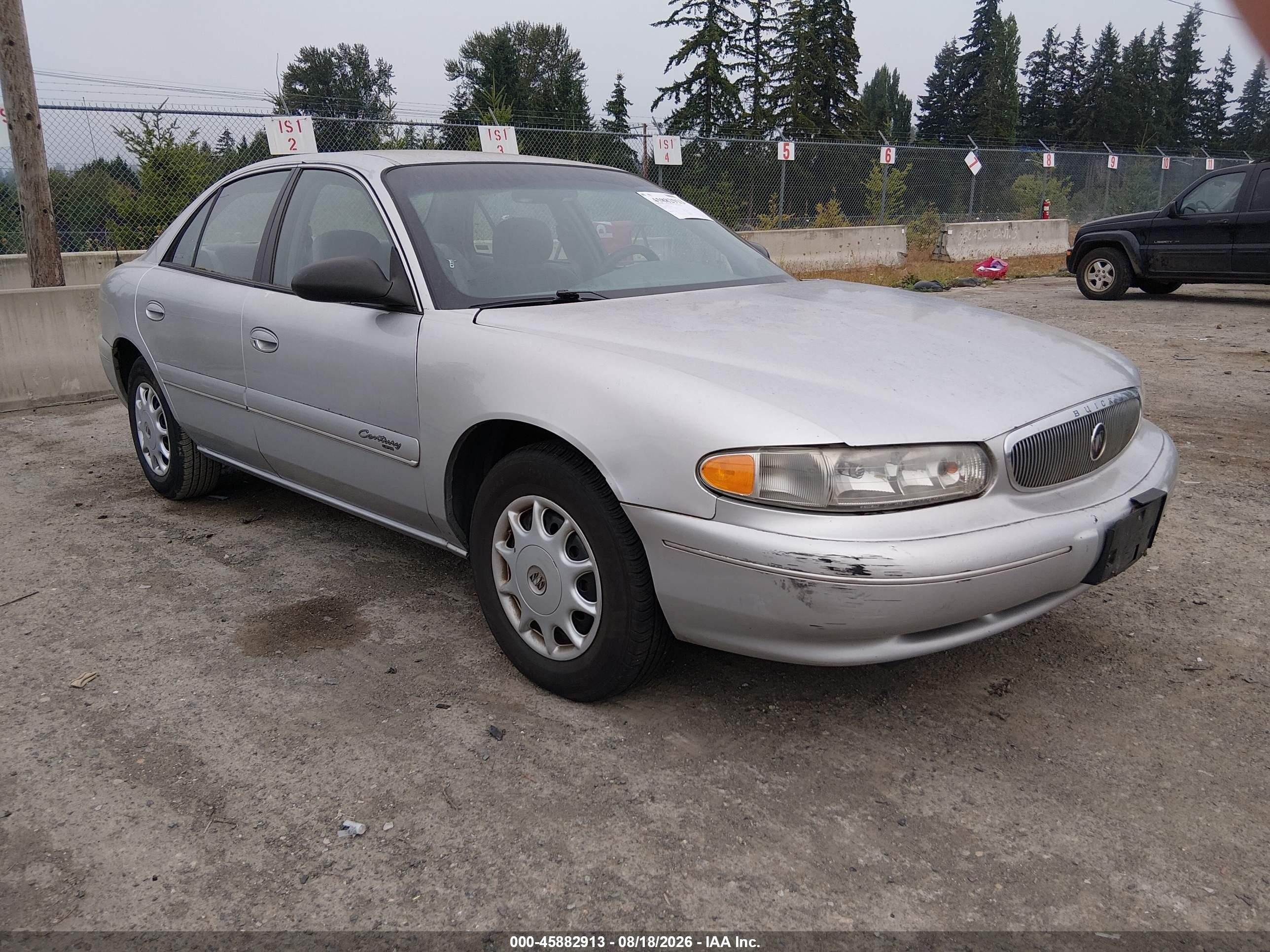 2001 Buick Century Custom Silver vin: 2G4WS52J111139420