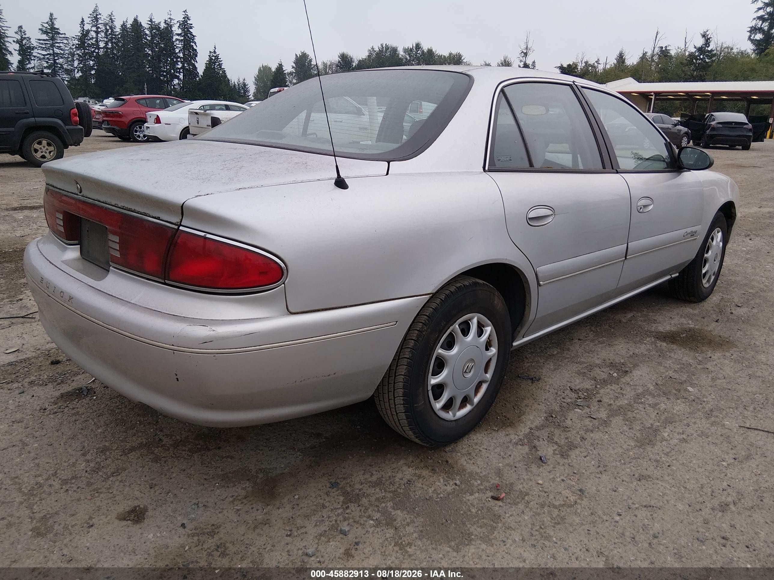 2001 Buick Century Custom Silver vin: 2G4WS52J111139420