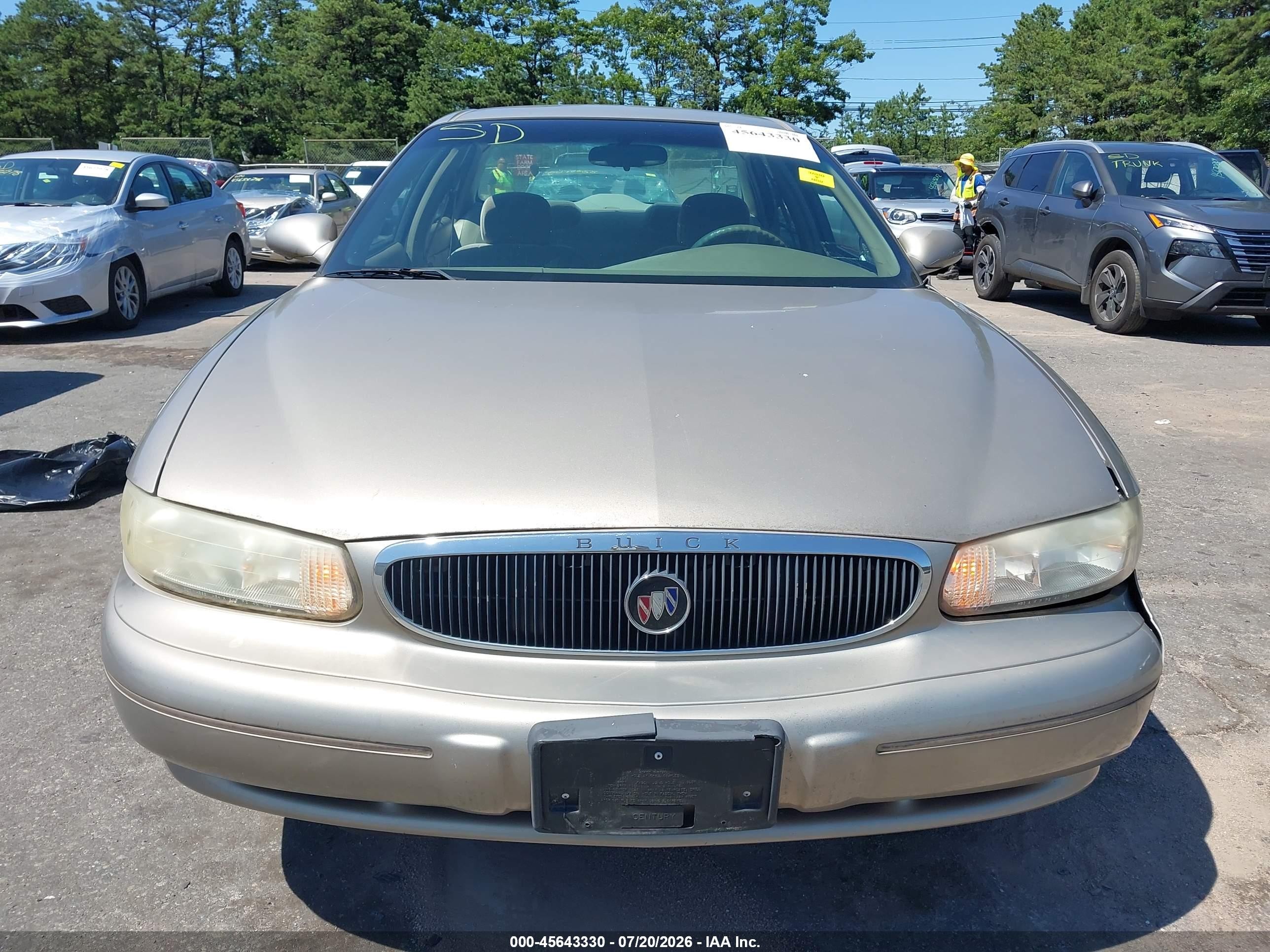 2002 Buick Century Custom Gray vin: 2G4WS52J121289965