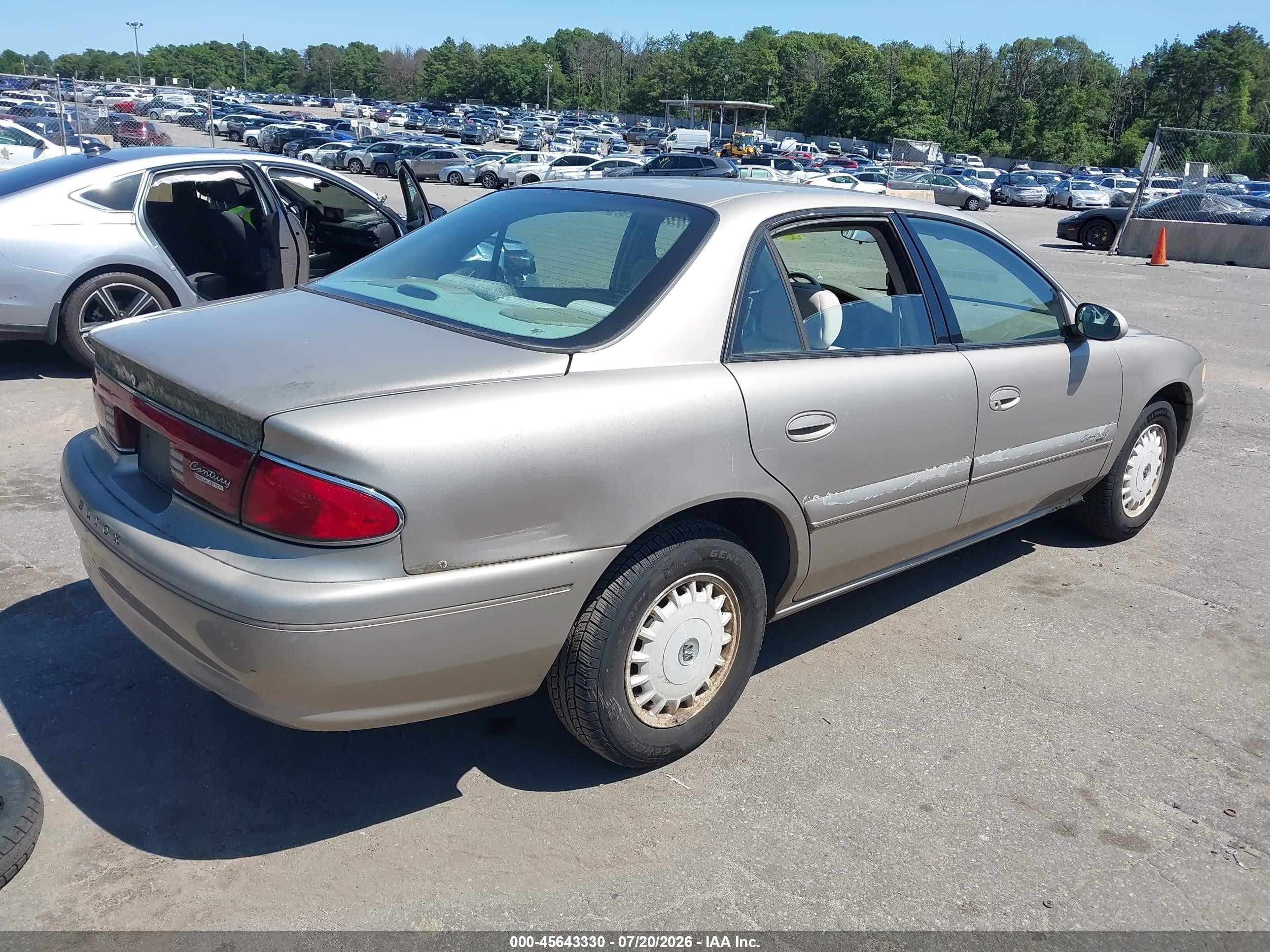 2002 Buick Century Custom Gray vin: 2G4WS52J121289965
