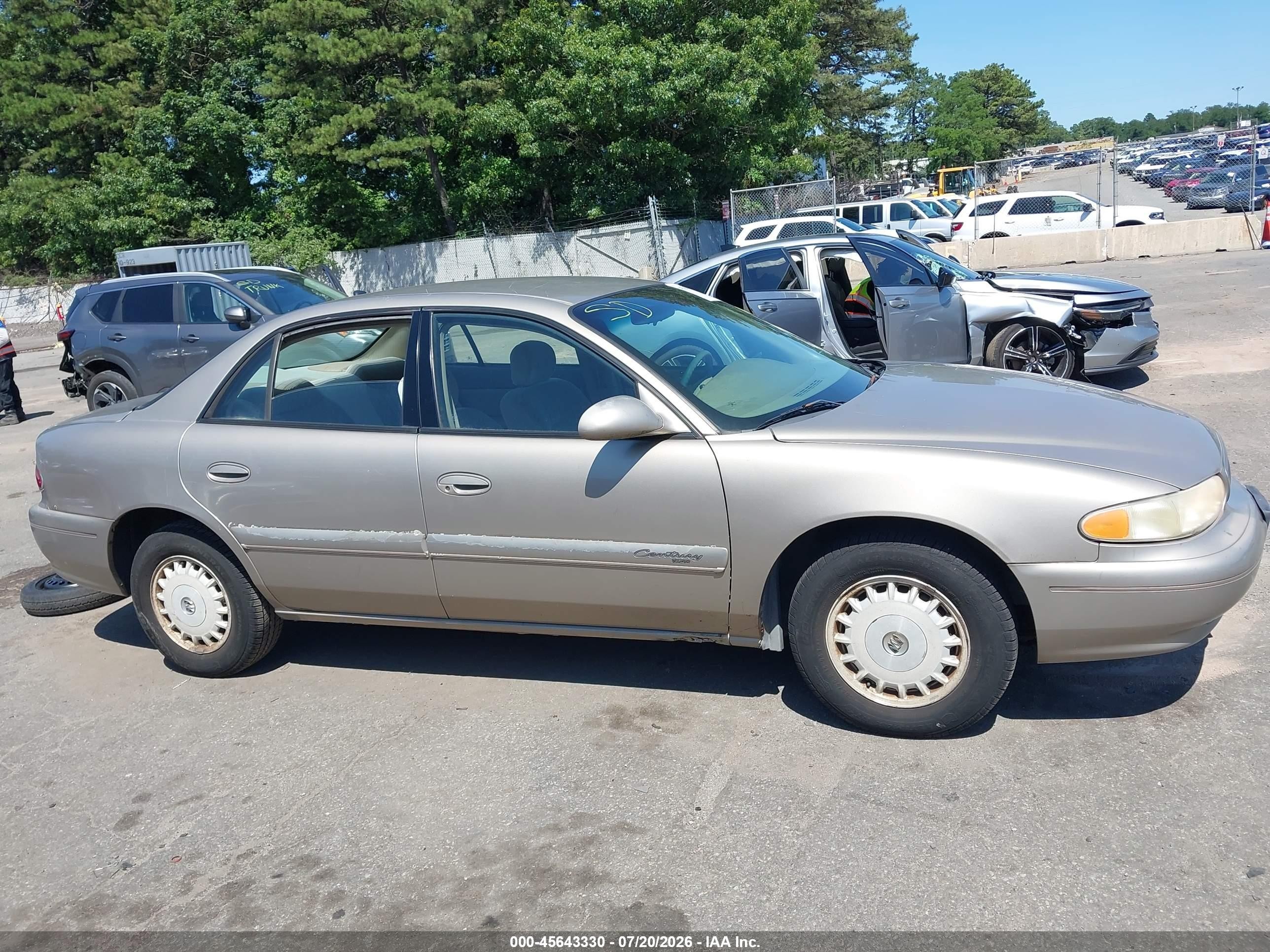 2002 Buick Century Custom Gray vin: 2G4WS52J121289965