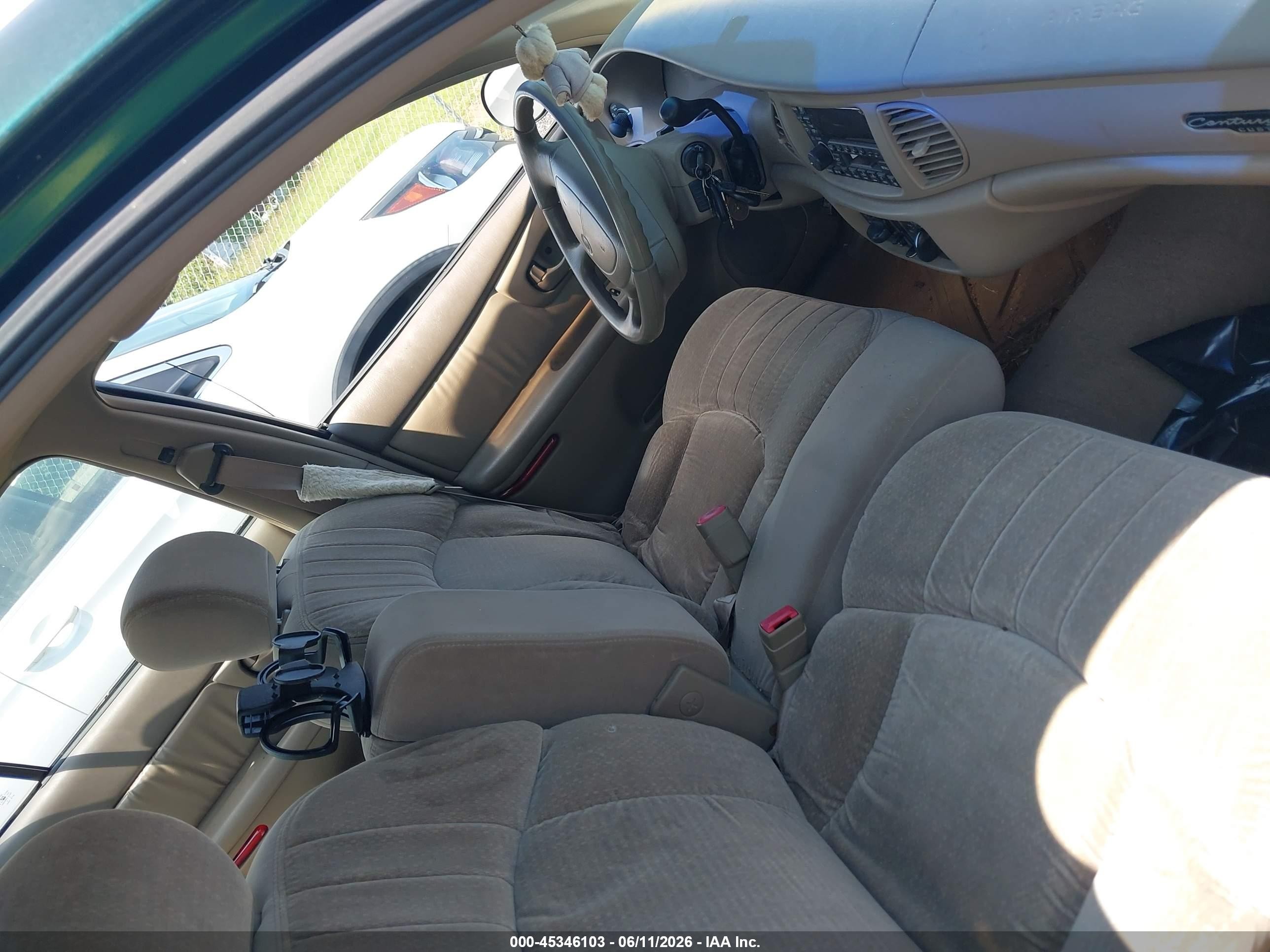2000 Buick Century Custom Green vin: 2G4WS52J1Y1102474