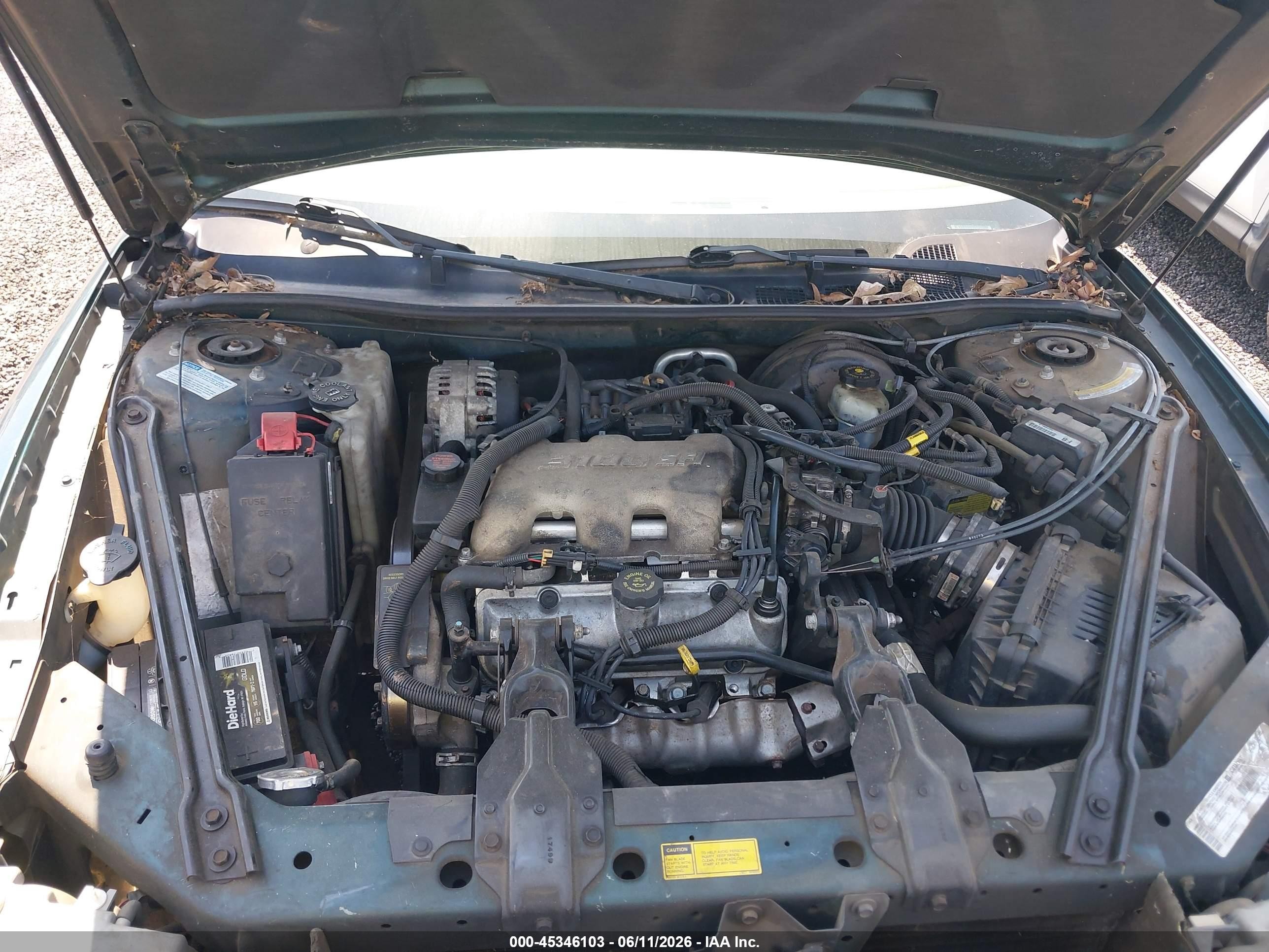 2000 Buick Century Custom Green vin: 2G4WS52J1Y1102474