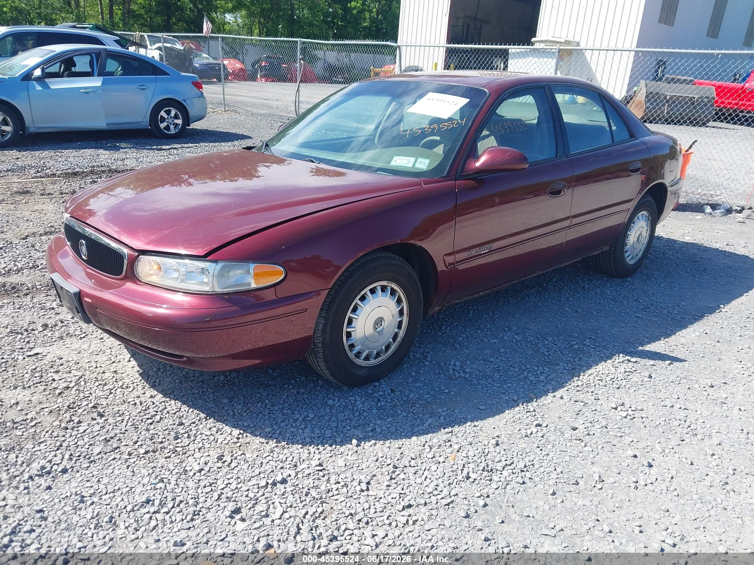 2000 Buick Century Custom Burgundy vin: 2G4WS52J1Y1299985