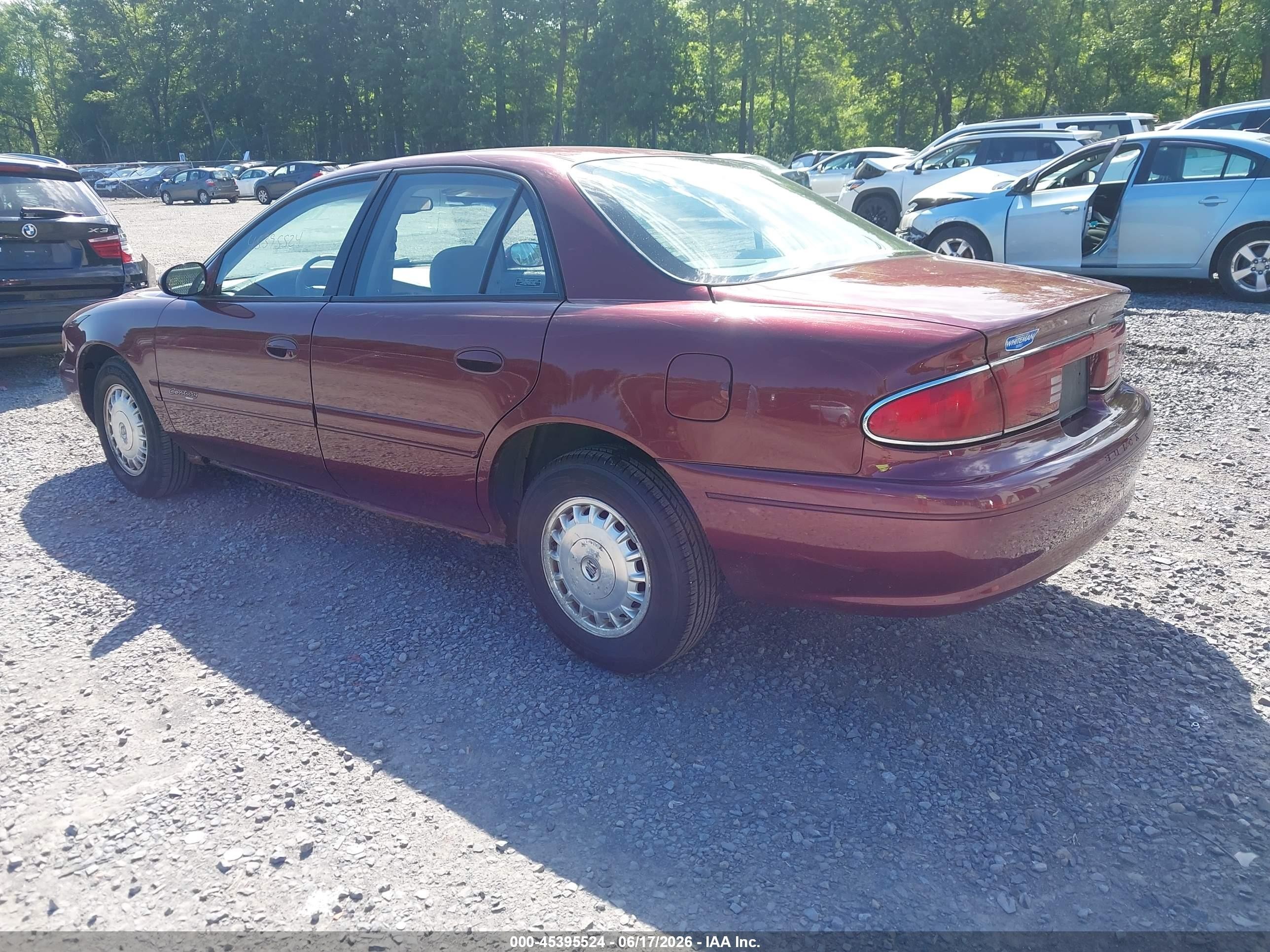 2000 Buick Century Custom Burgundy vin: 2G4WS52J1Y1299985