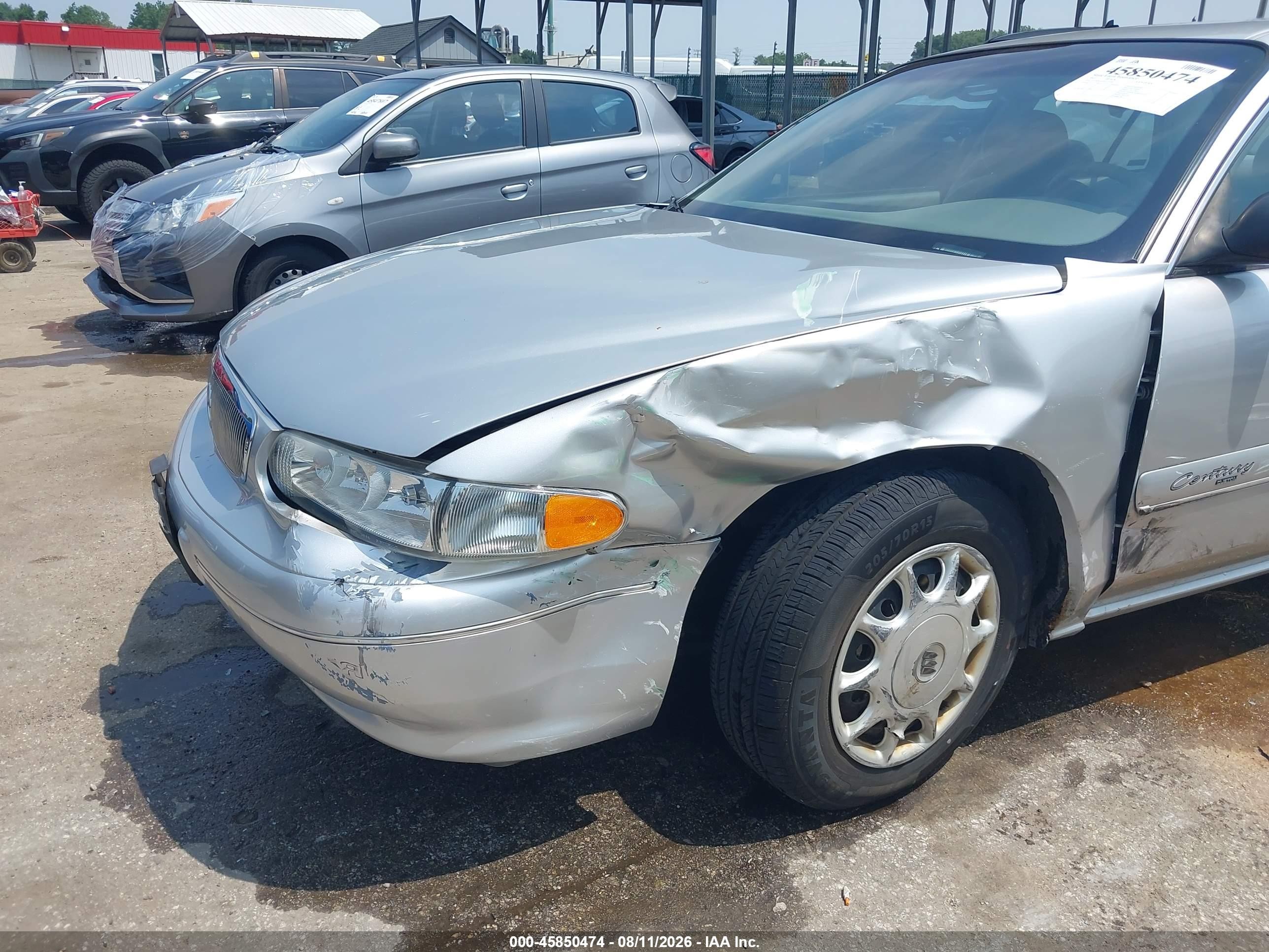 2001 Buick Century Custom Silver vin: 2G4WS52J211137546