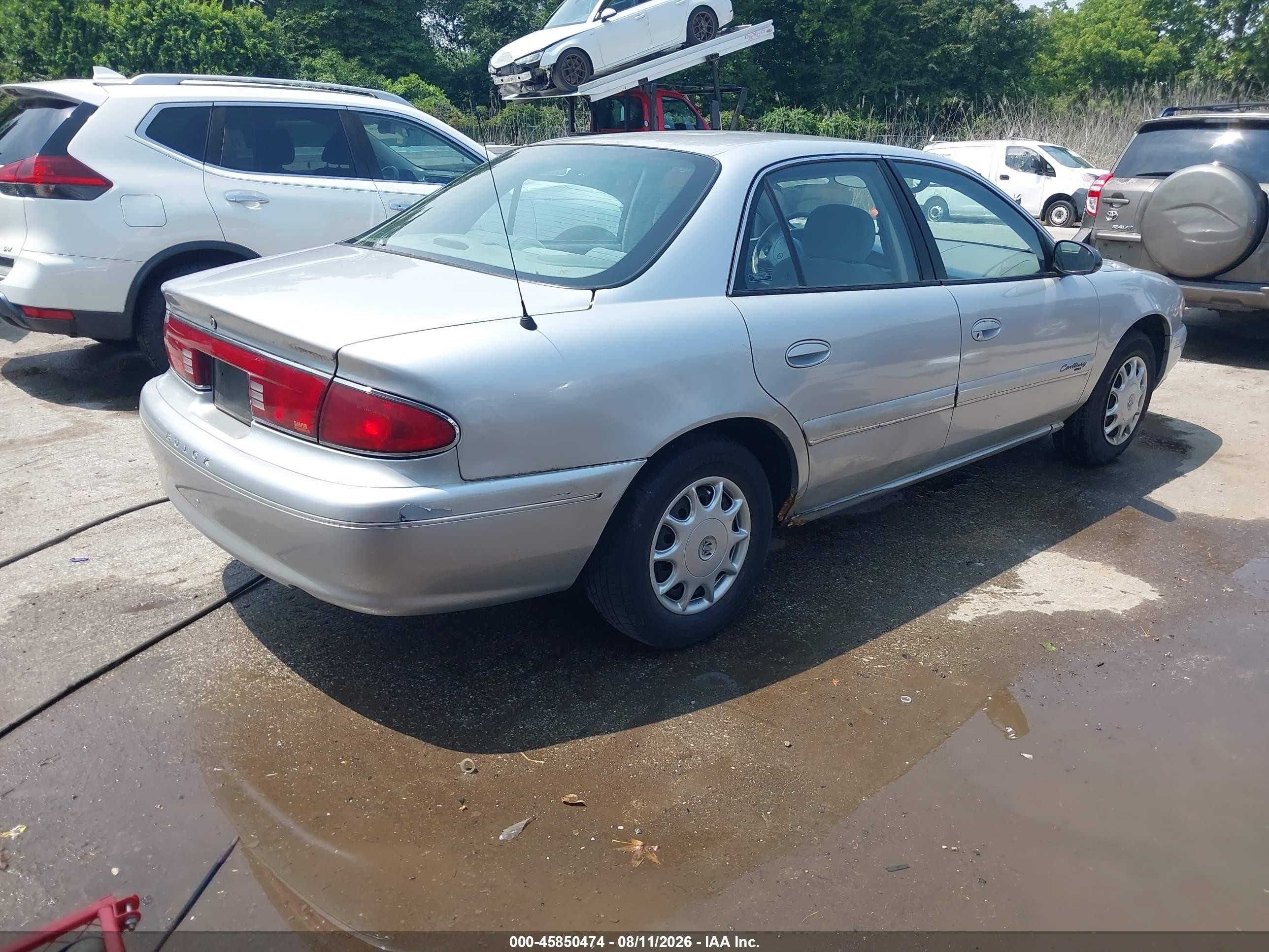 2001 Buick Century Custom Silver vin: 2G4WS52J211137546