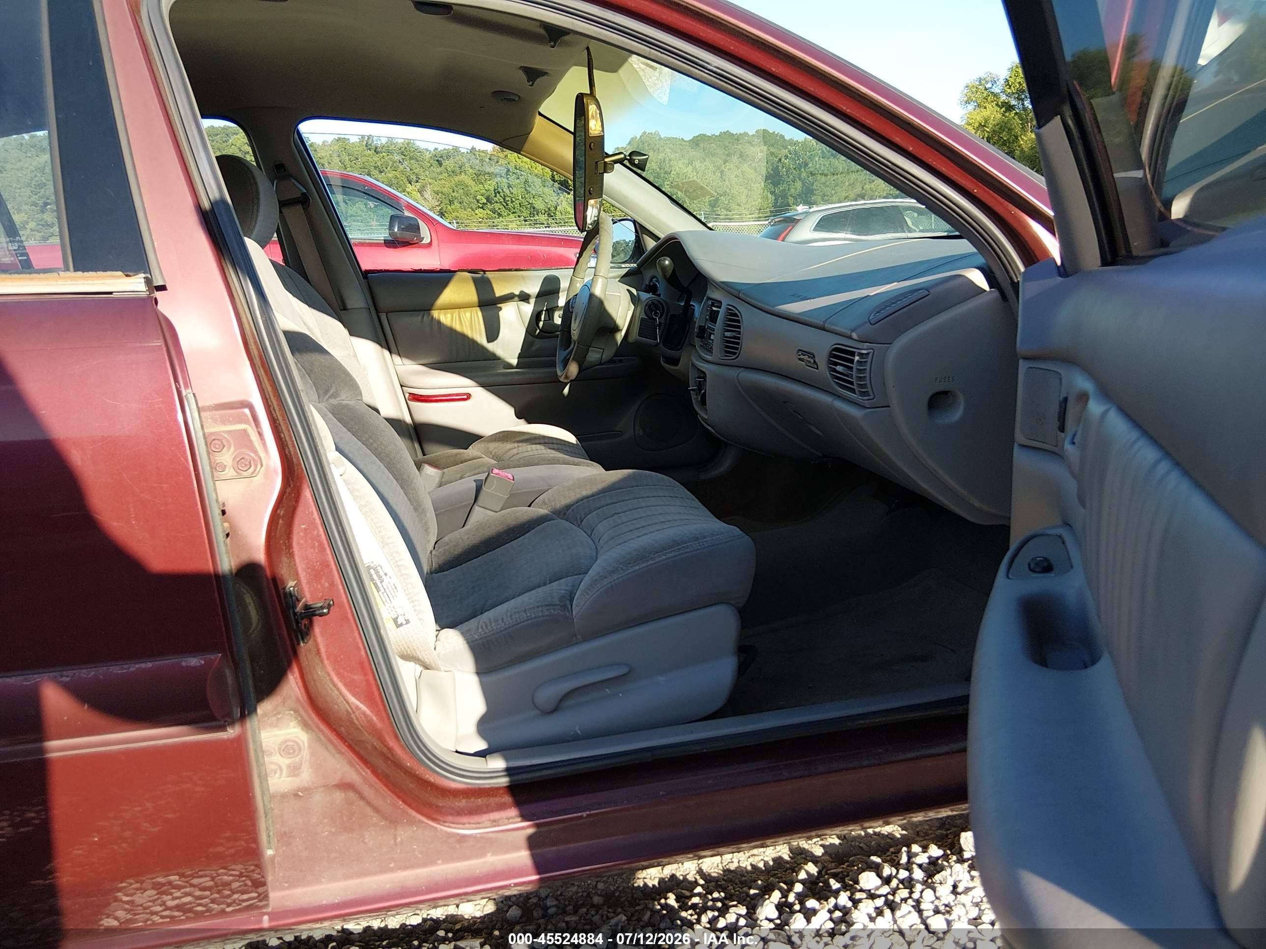 2002 Buick Century Custom Burgundy vin: 2G4WS52J221113796