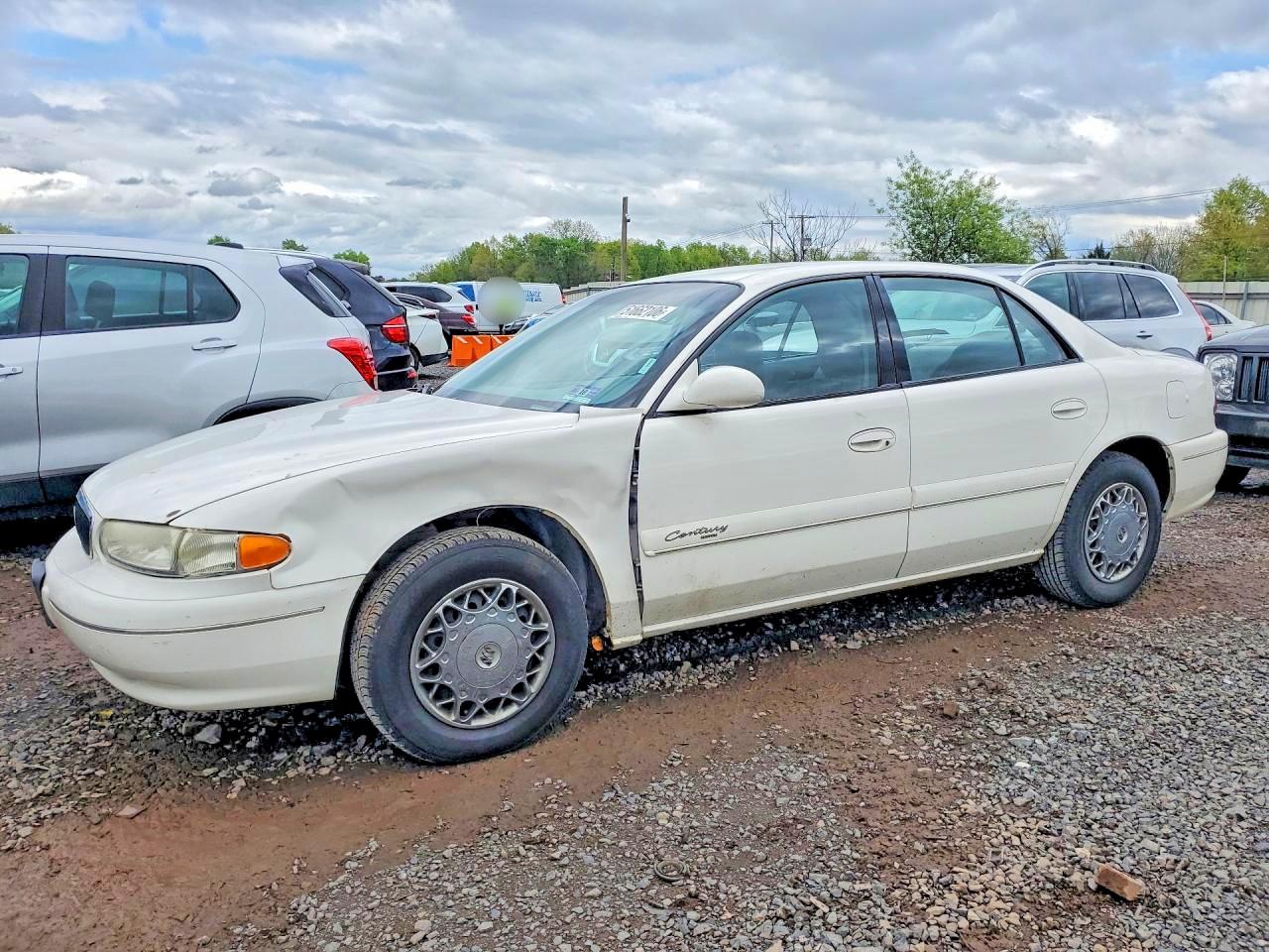 2002 Buick Century Custom White vin: 2G4WS52J221301086
