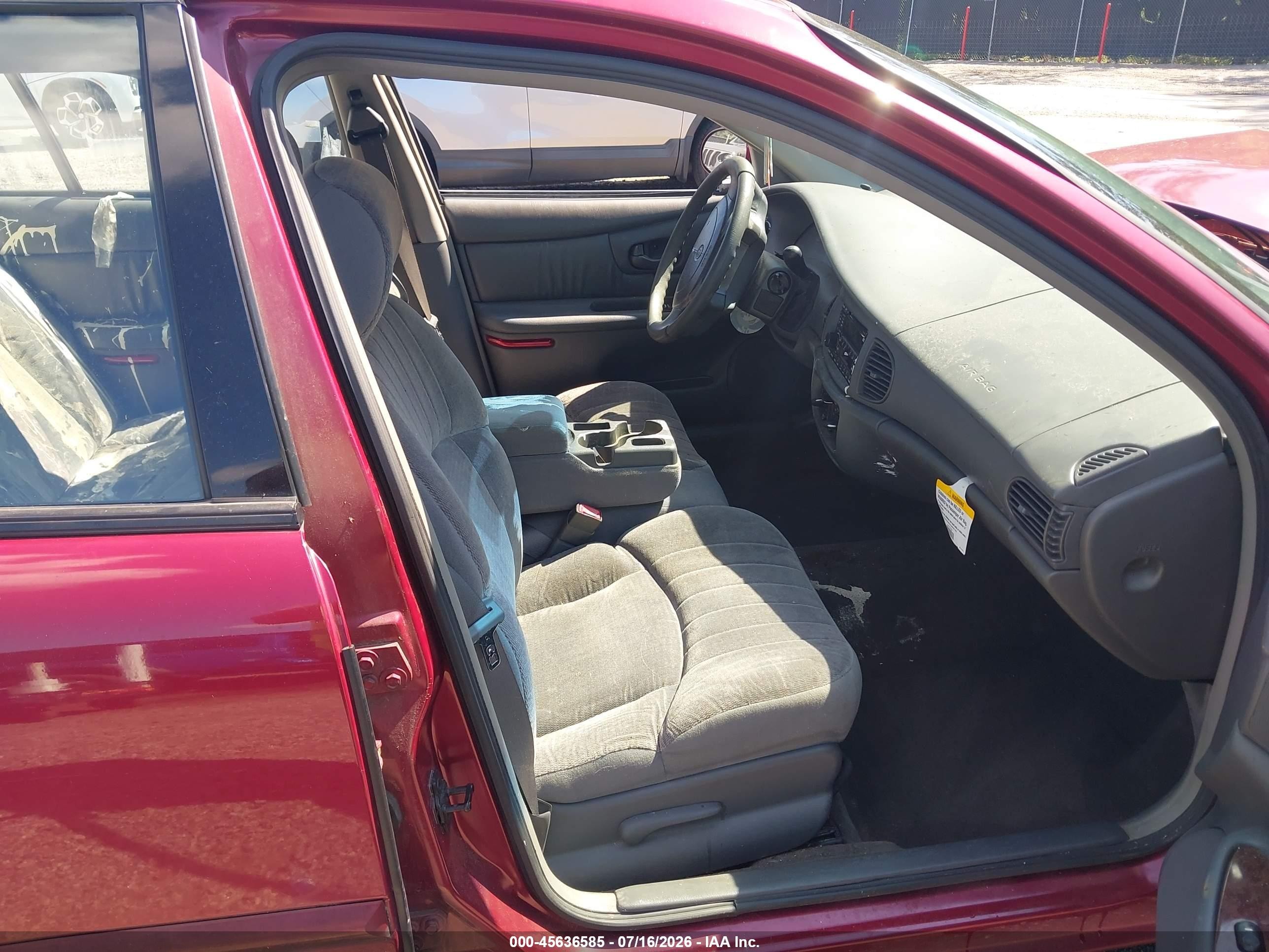 2003 Buick Century Custom Red vin: 2G4WS52J231235799