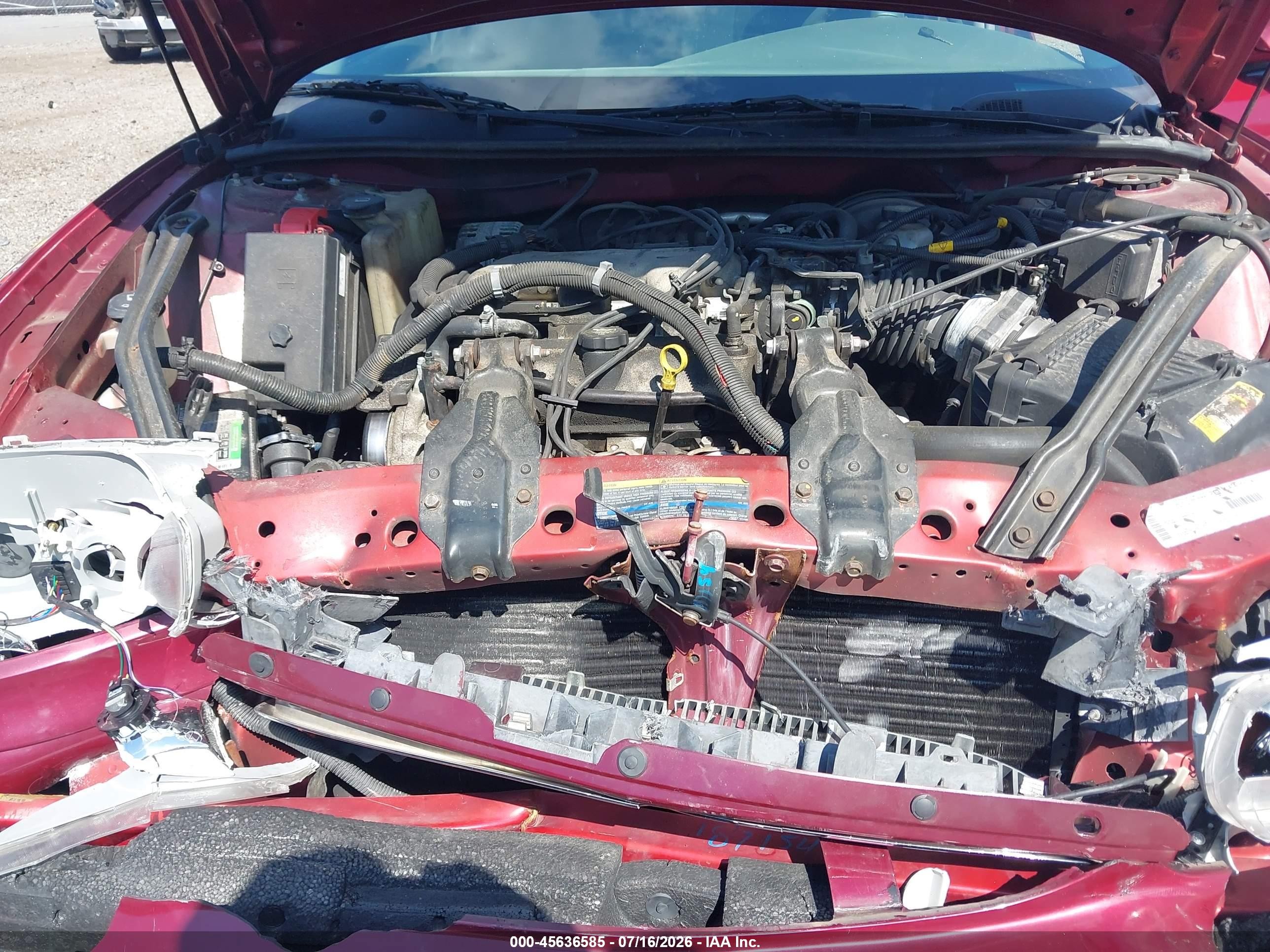 2003 Buick Century Custom Red vin: 2G4WS52J231235799