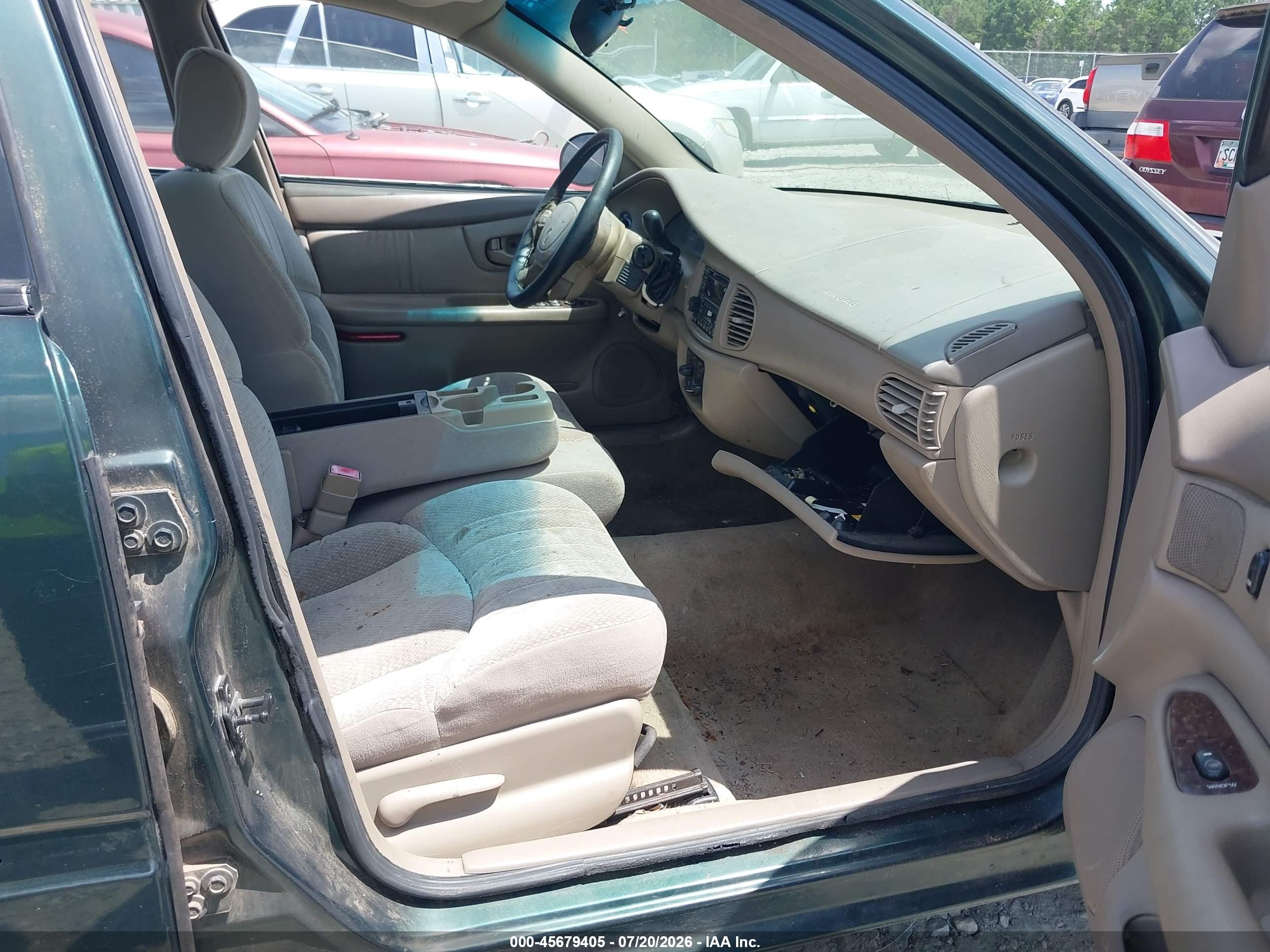 2003 Buick Century Custom Green vin: 2G4WS52J231247841