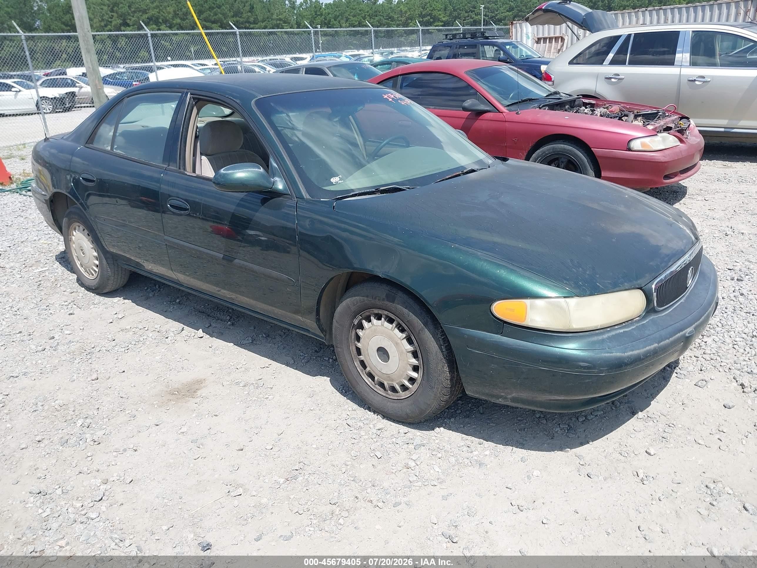 2003 Buick Century Custom Green vin: 2G4WS52J231247841