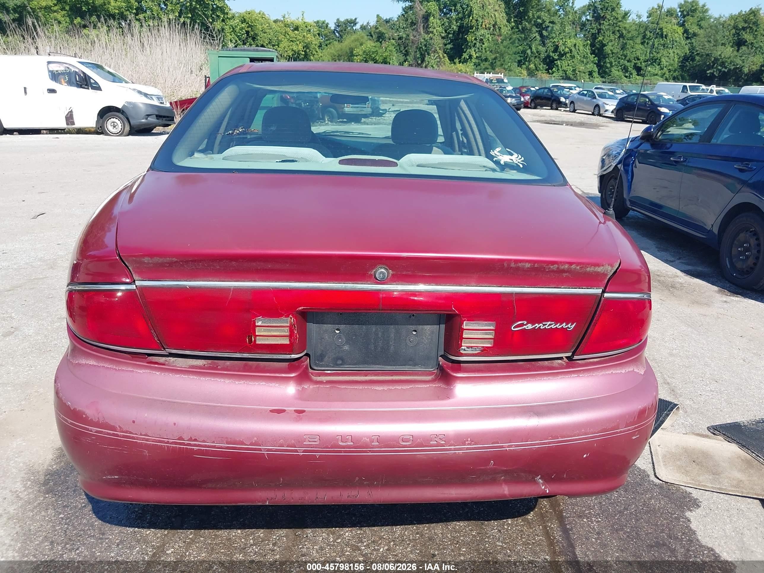 2004 Buick Century   Red vin: 2G4WS52J241176738