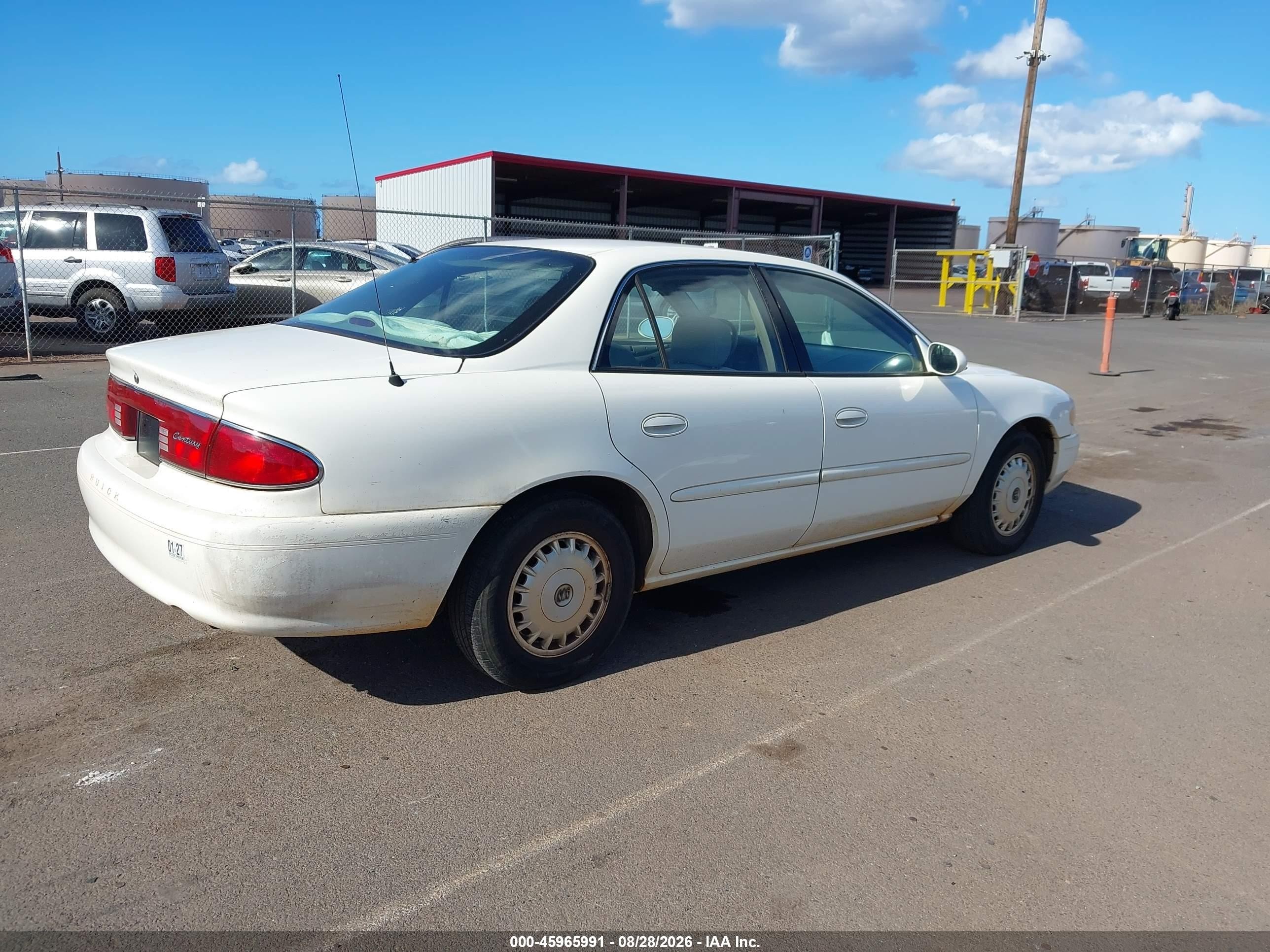 2005 Buick Century   White vin: 2G4WS52J251112653