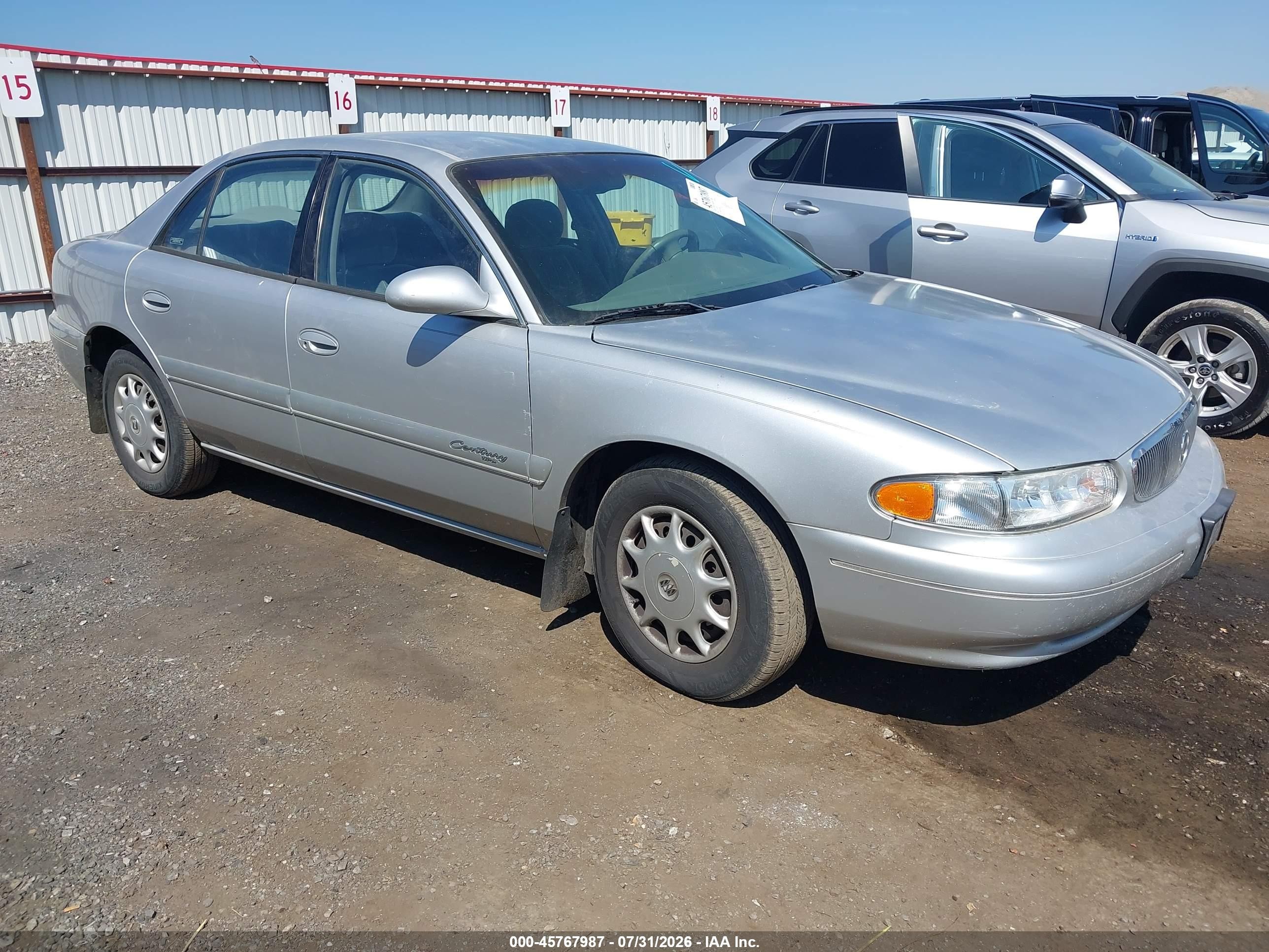 2000 Buick Century Custom Silver vin: 2G4WS52J2Y1359644