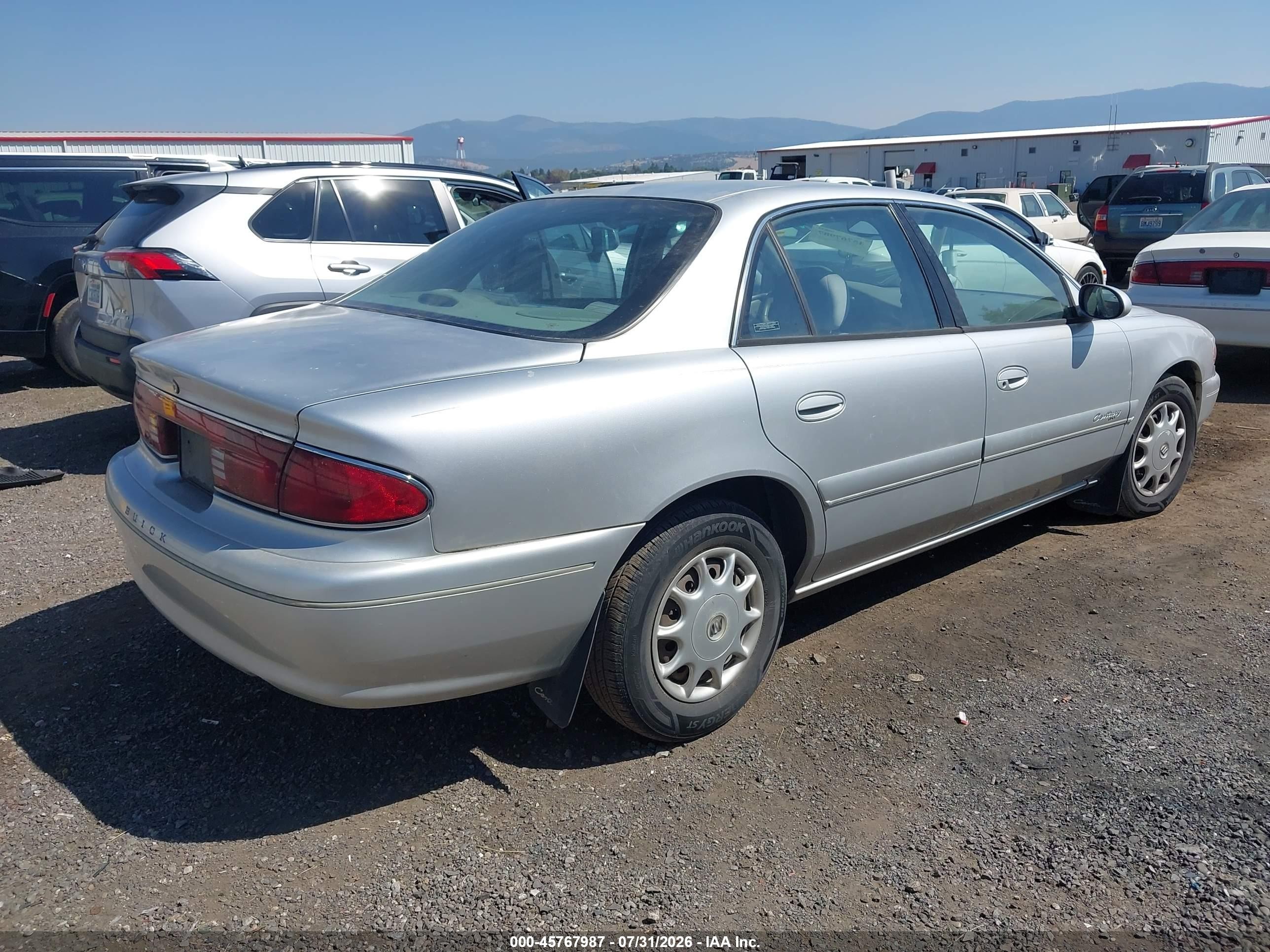 2000 Buick Century Custom Silver vin: 2G4WS52J2Y1359644