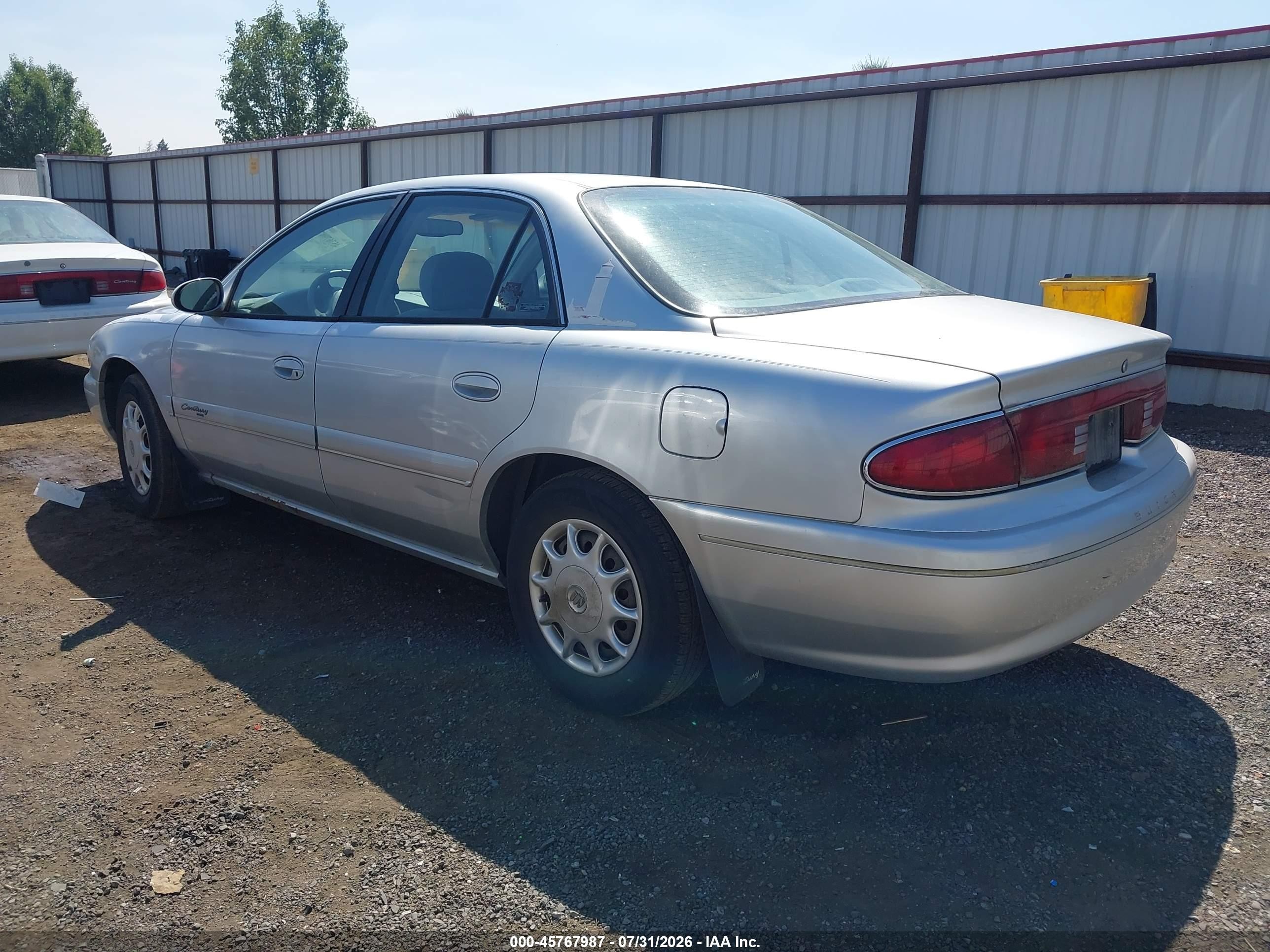 2000 Buick Century Custom Silver vin: 2G4WS52J2Y1359644
