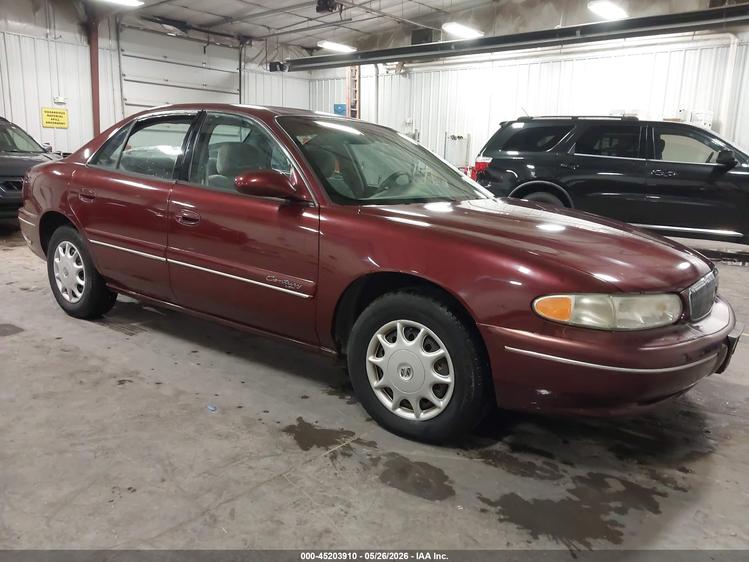 2001 Buick Century Custom Red vin: 2G4WS52J311307669