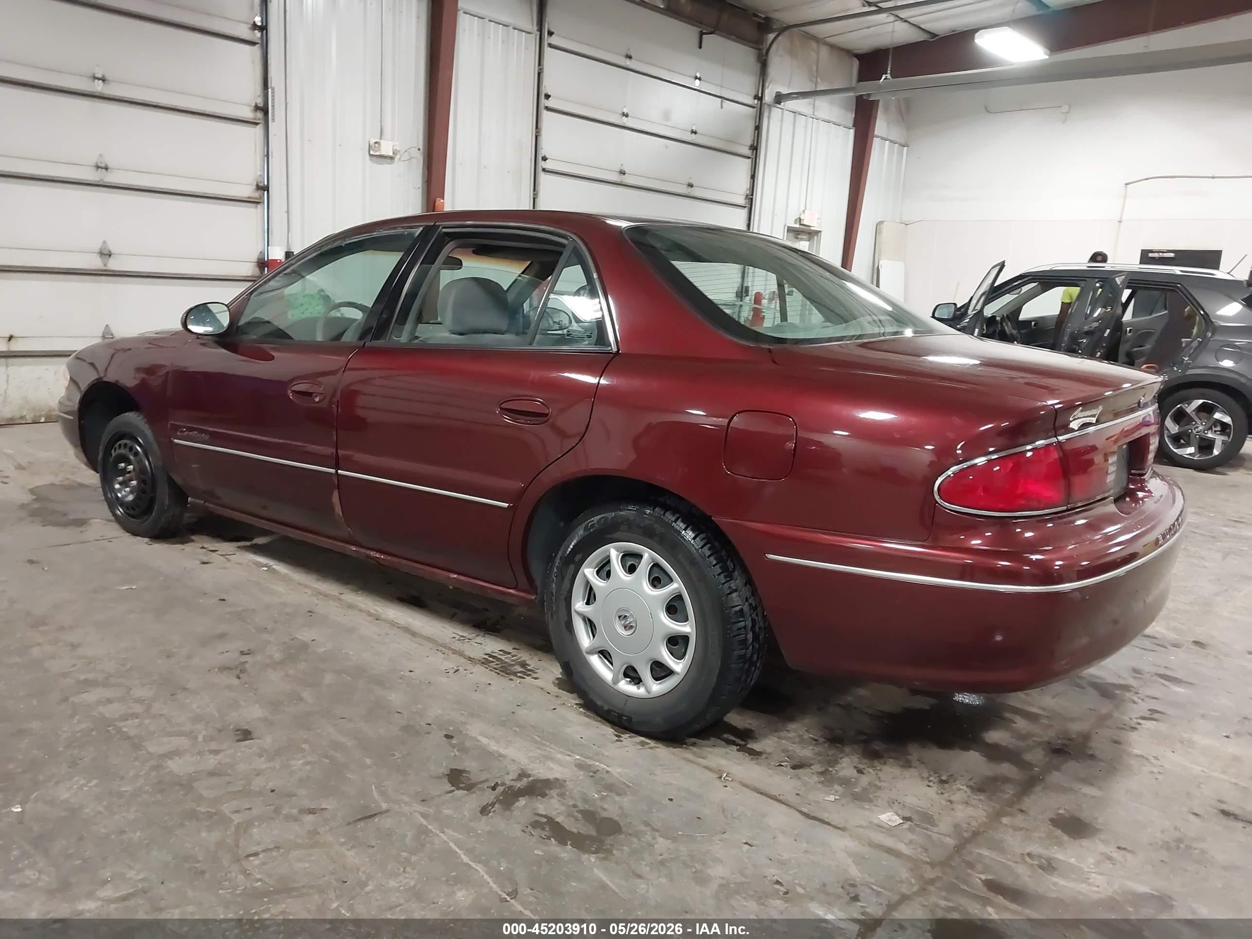 2001 Buick Century Custom Red vin: 2G4WS52J311307669