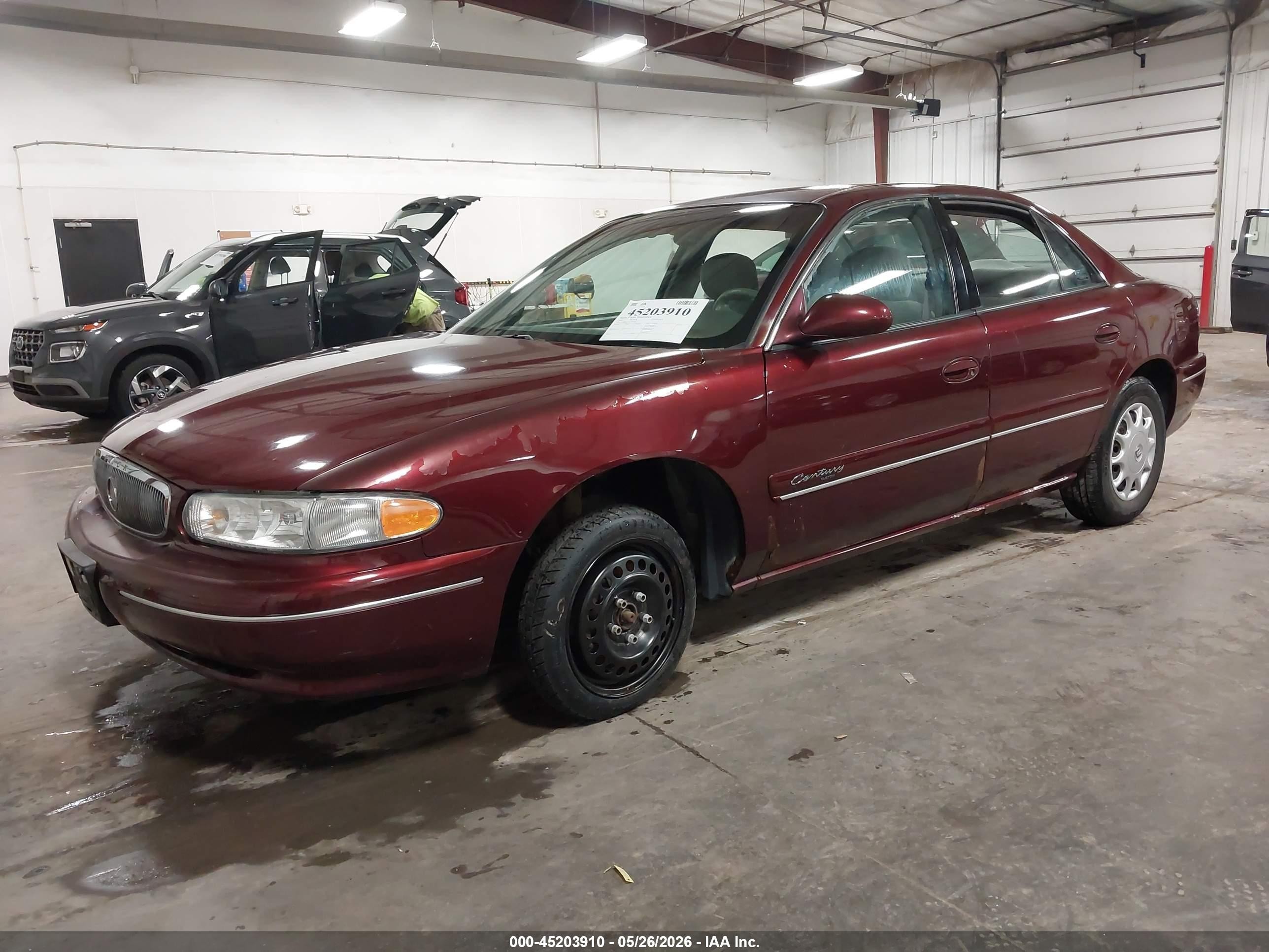2001 Buick Century Custom Red vin: 2G4WS52J311307669