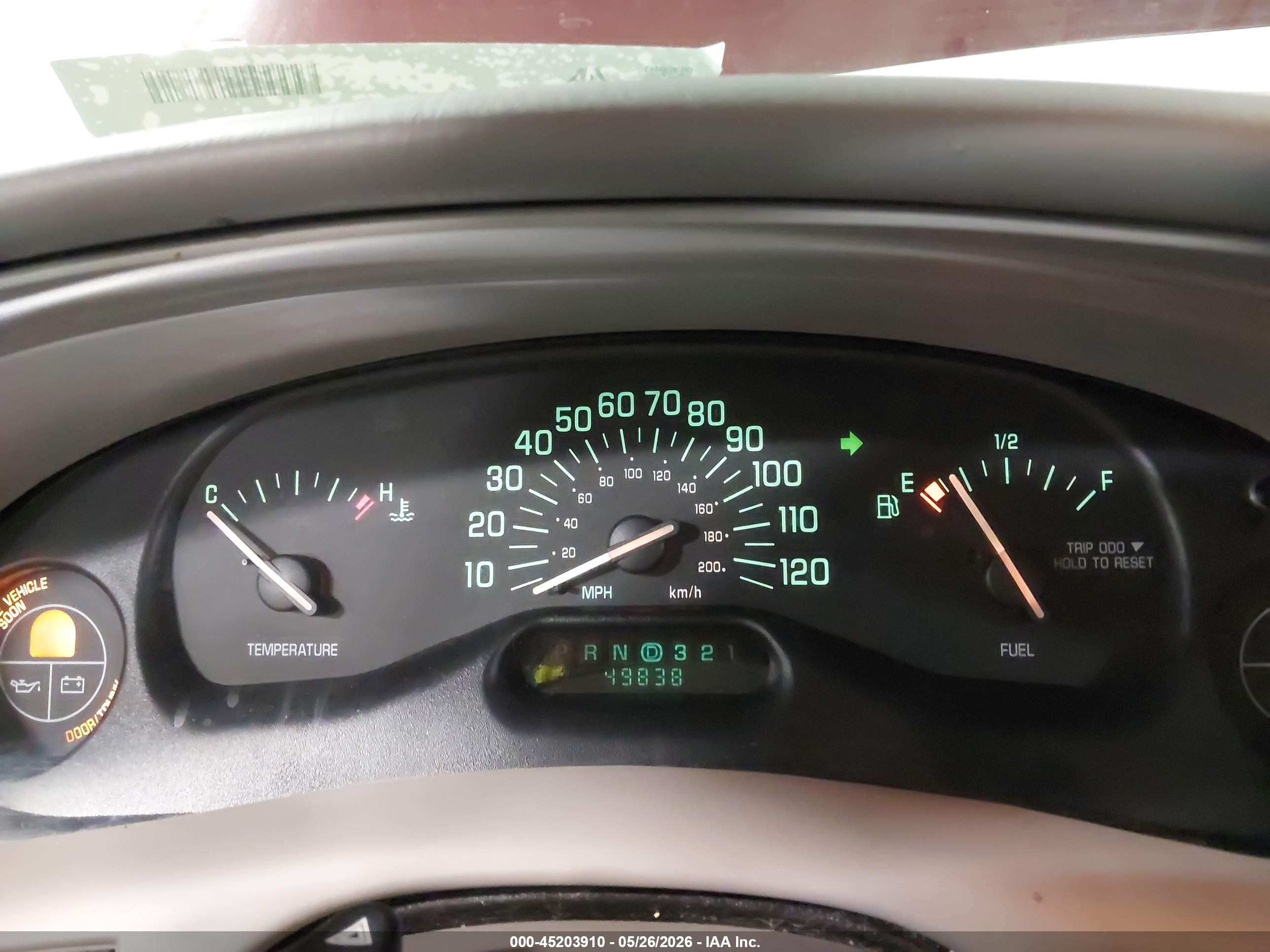 2001 Buick Century Custom Red vin: 2G4WS52J311307669