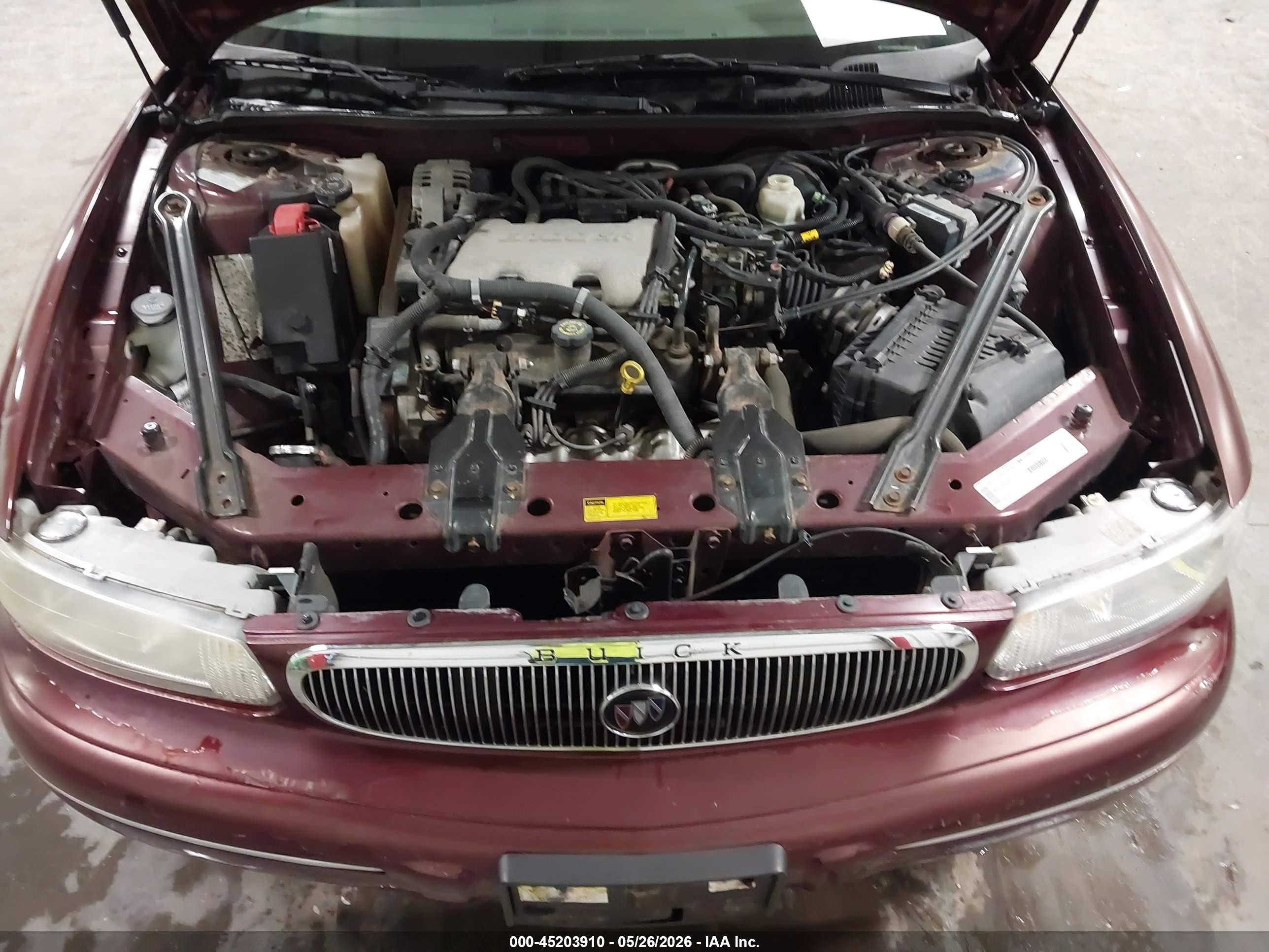 2001 Buick Century Custom Red vin: 2G4WS52J311307669