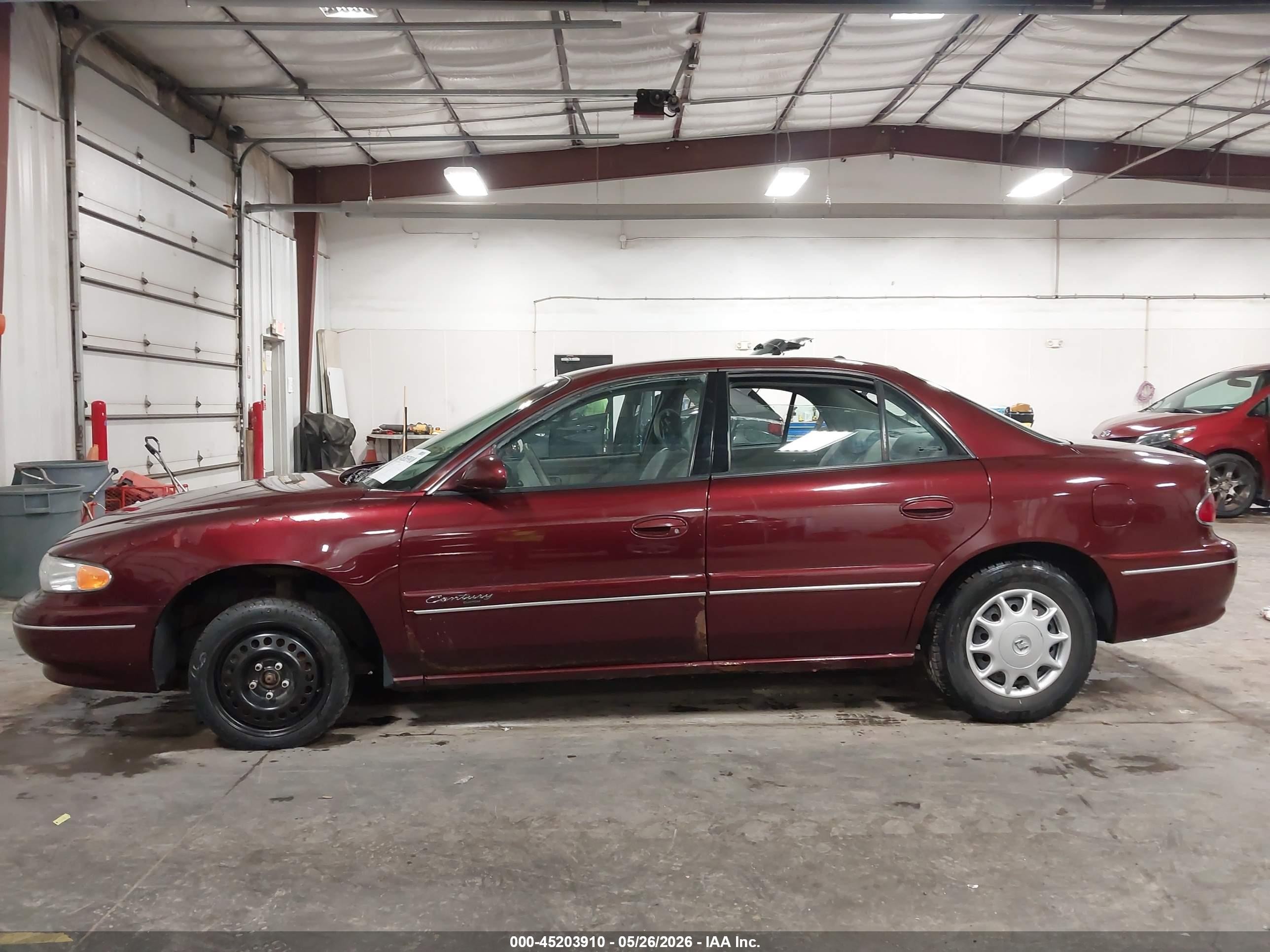 2001 Buick Century Custom Red vin: 2G4WS52J311307669
