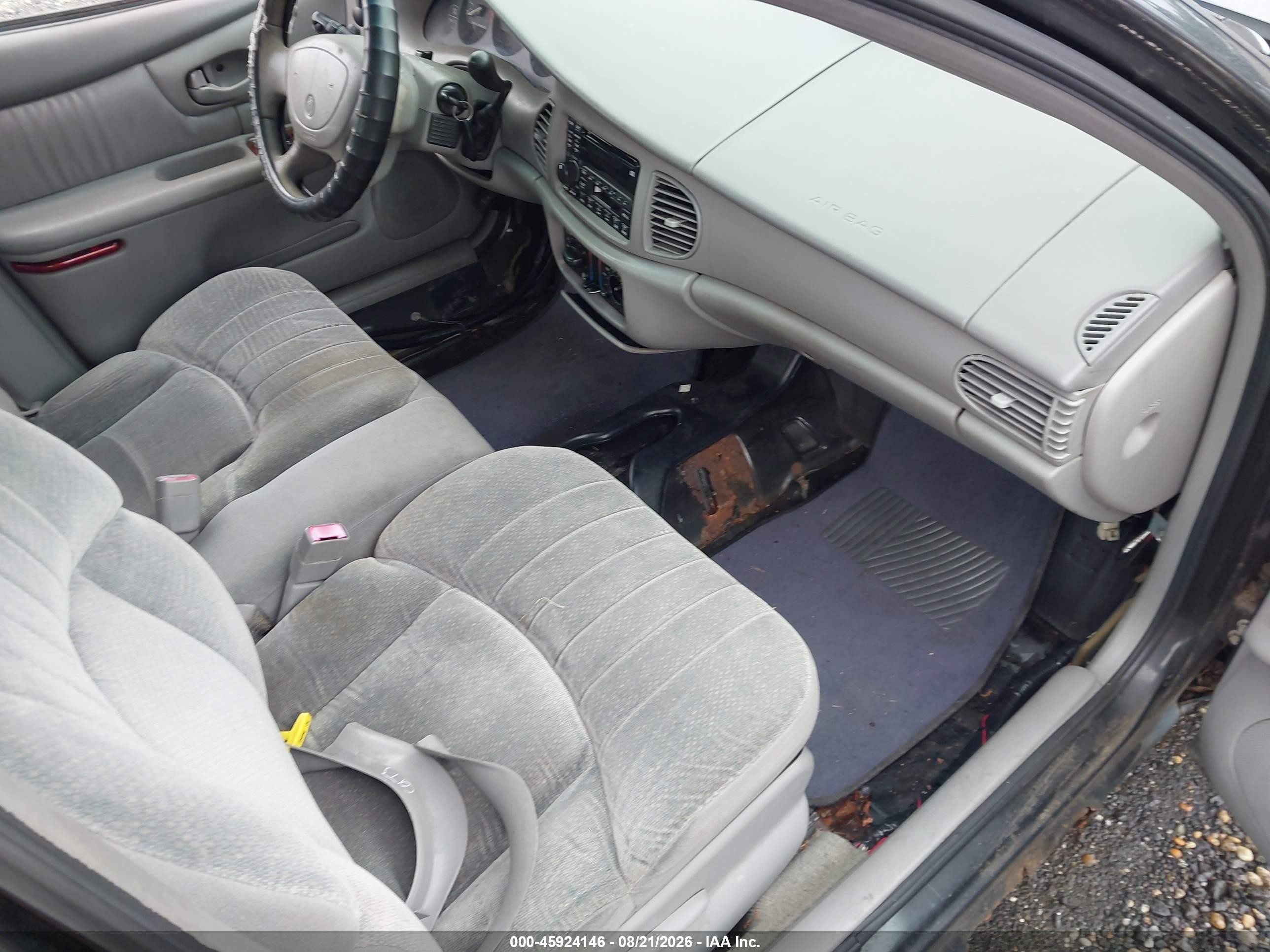 2003 Buick Century Custom Black vin: 2G4WS52J331100847