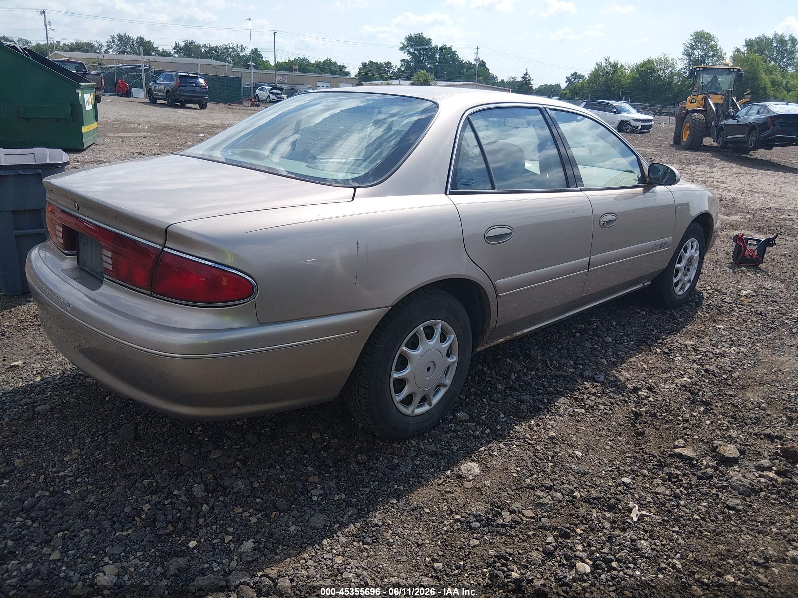 2001 Buick Century Custom Желто-коричневый vin: 2G4WS52J411176946
