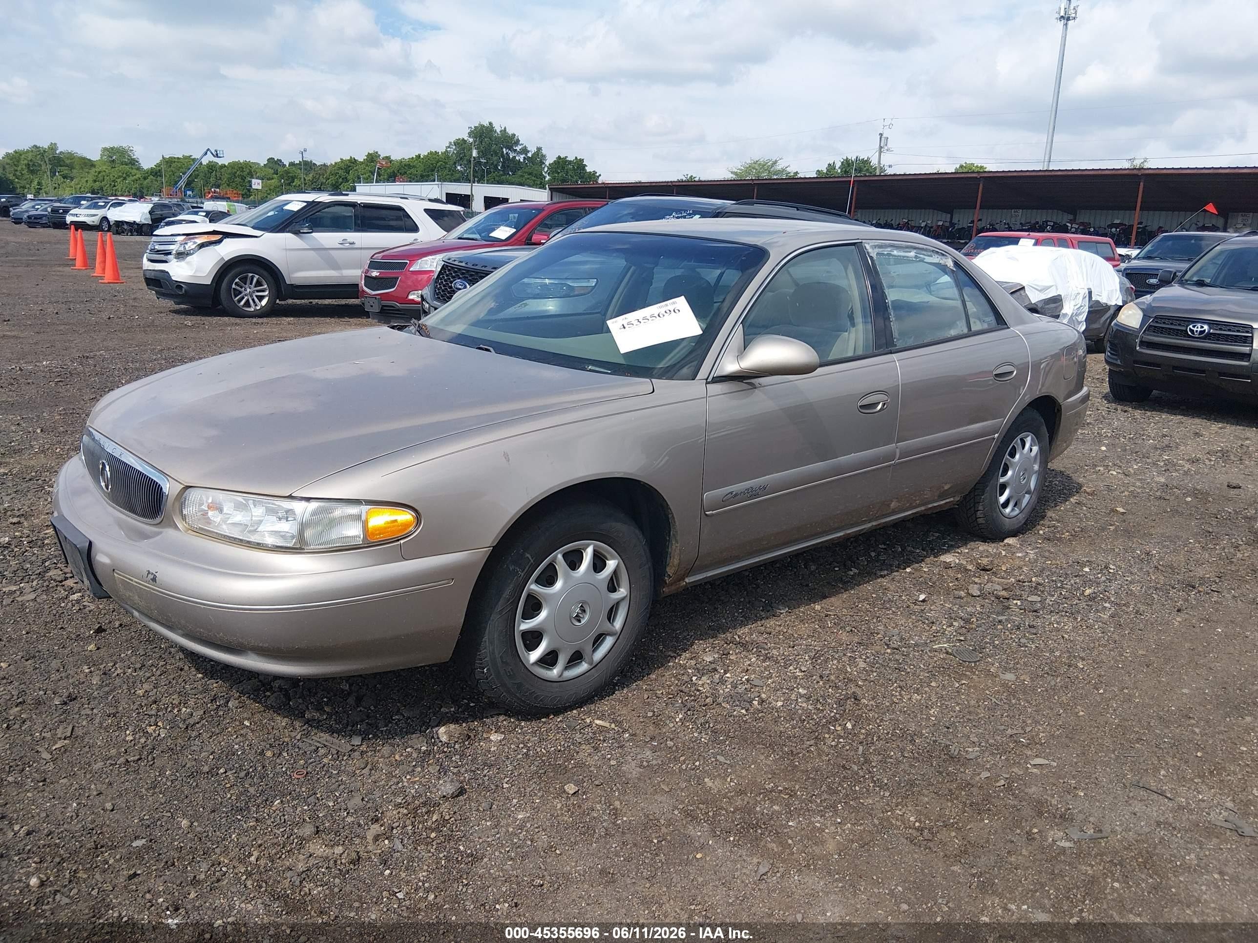 2001 Buick Century Custom Желто-коричневый vin: 2G4WS52J411176946
