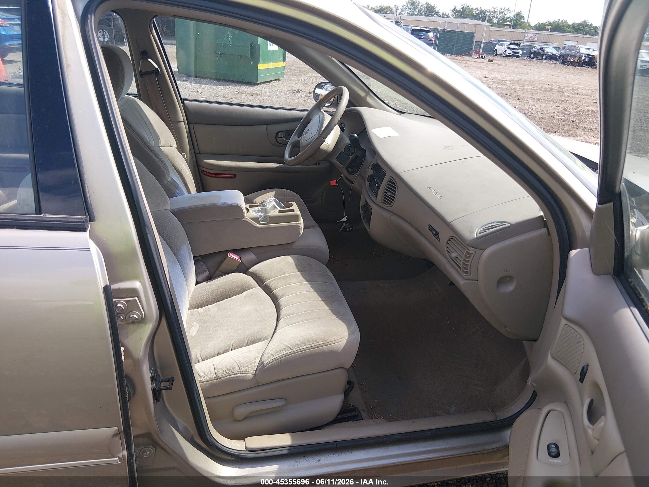 2001 Buick Century Custom Желто-коричневый vin: 2G4WS52J411176946