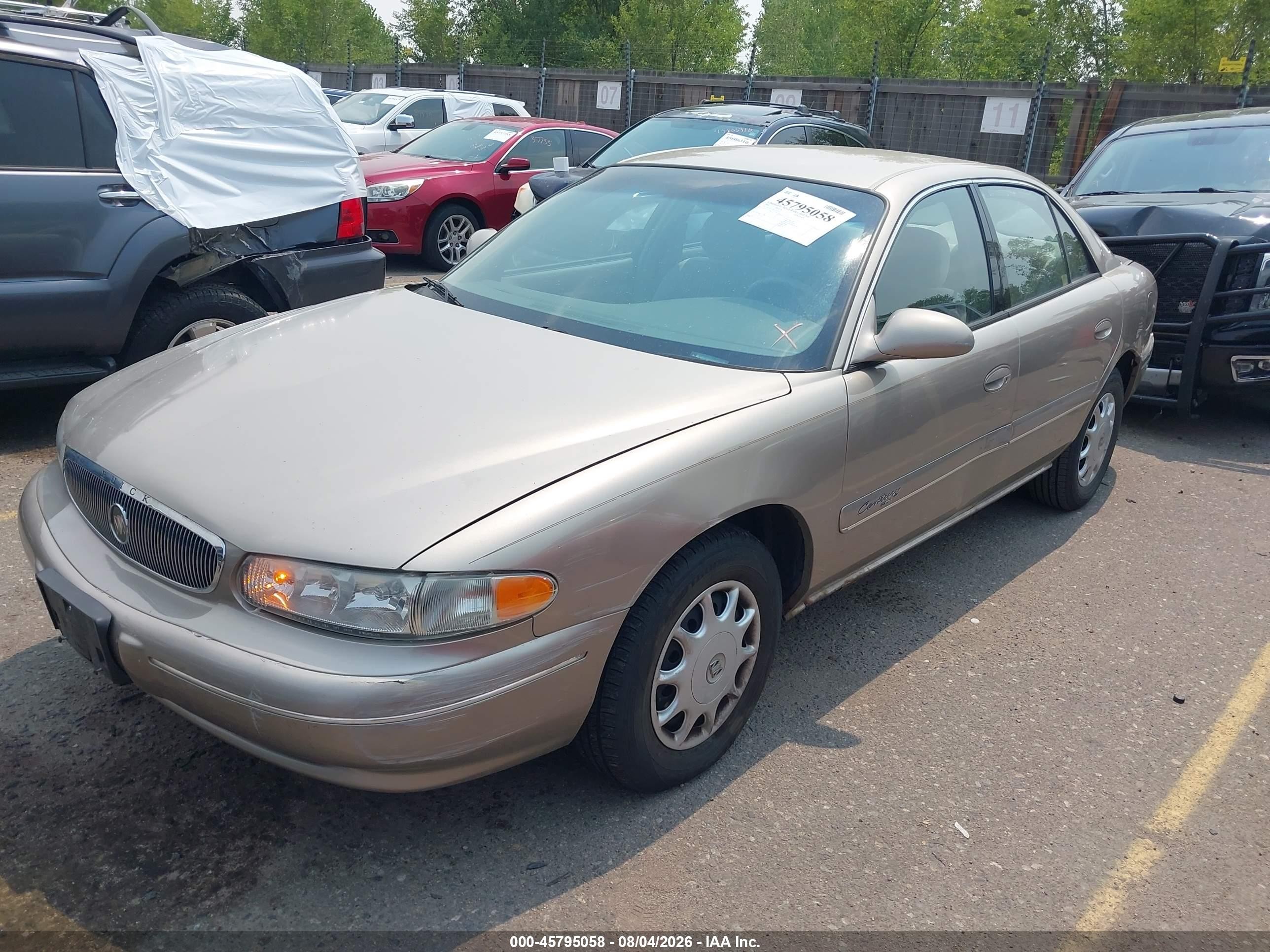 2001 Buick Century Custom Gold vin: 2G4WS52J411223117