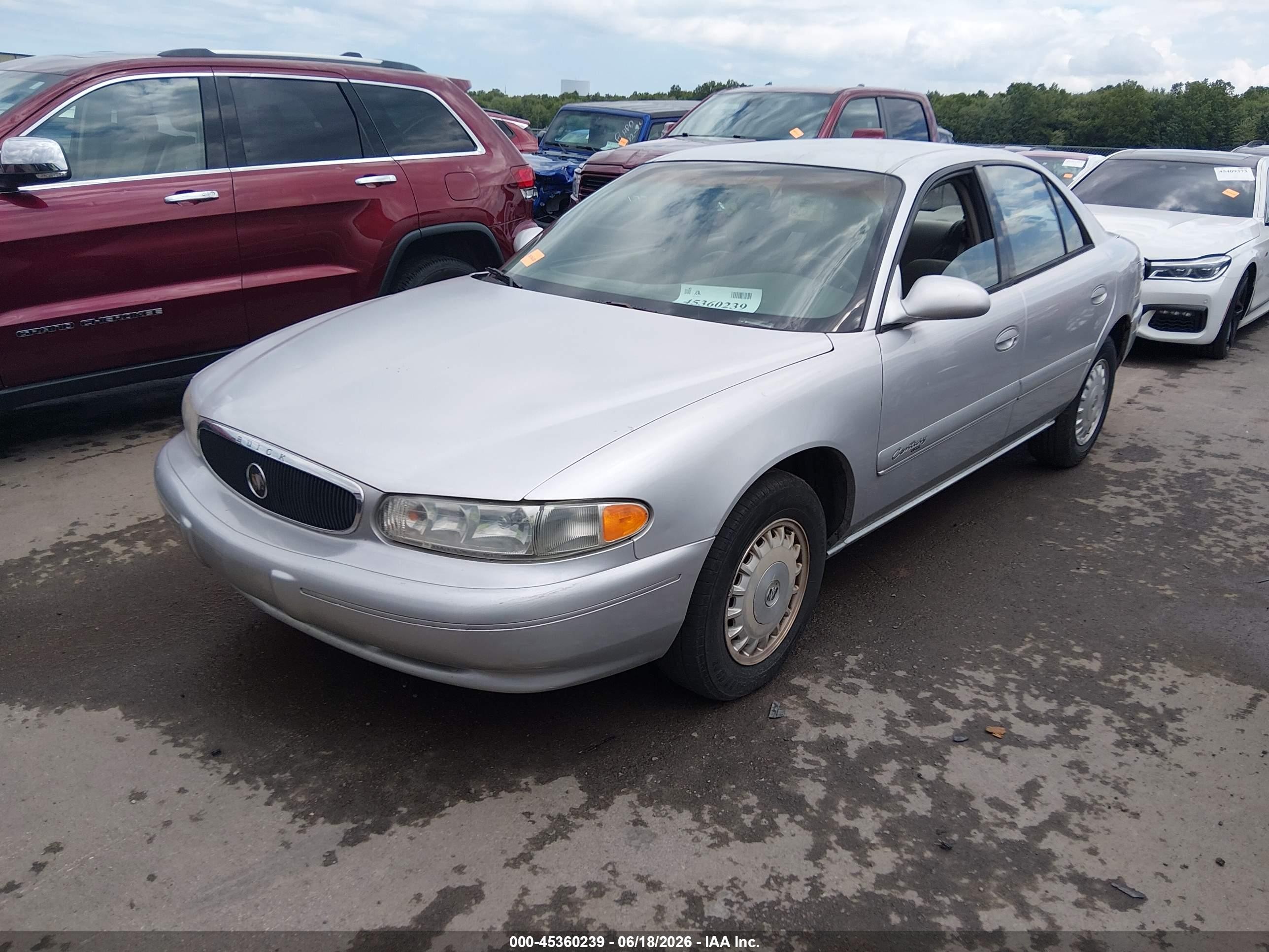 2001 Buick Century Custom Silver vin: 2G4WS52J411236627