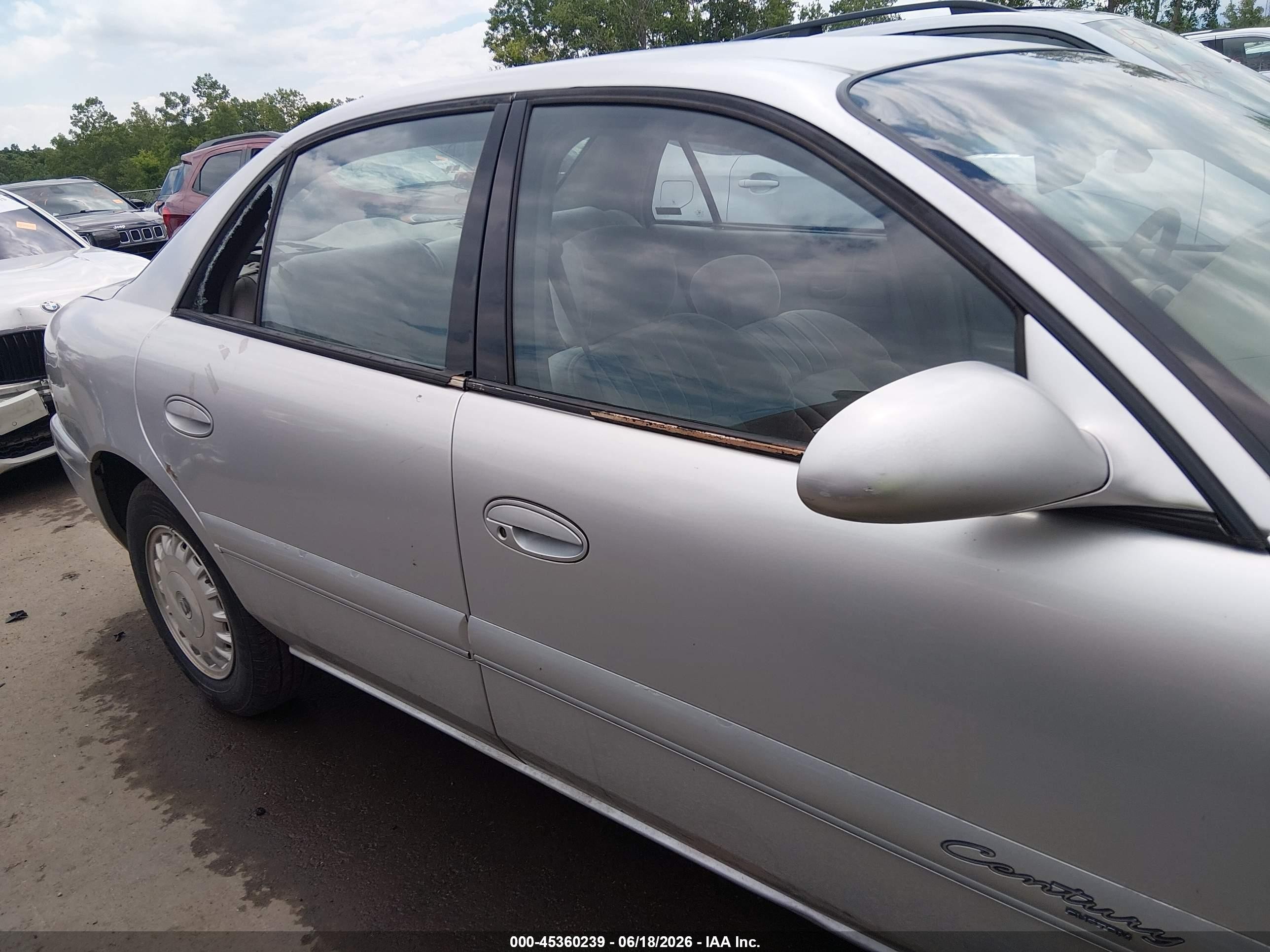 2001 Buick Century Custom Silver vin: 2G4WS52J411236627