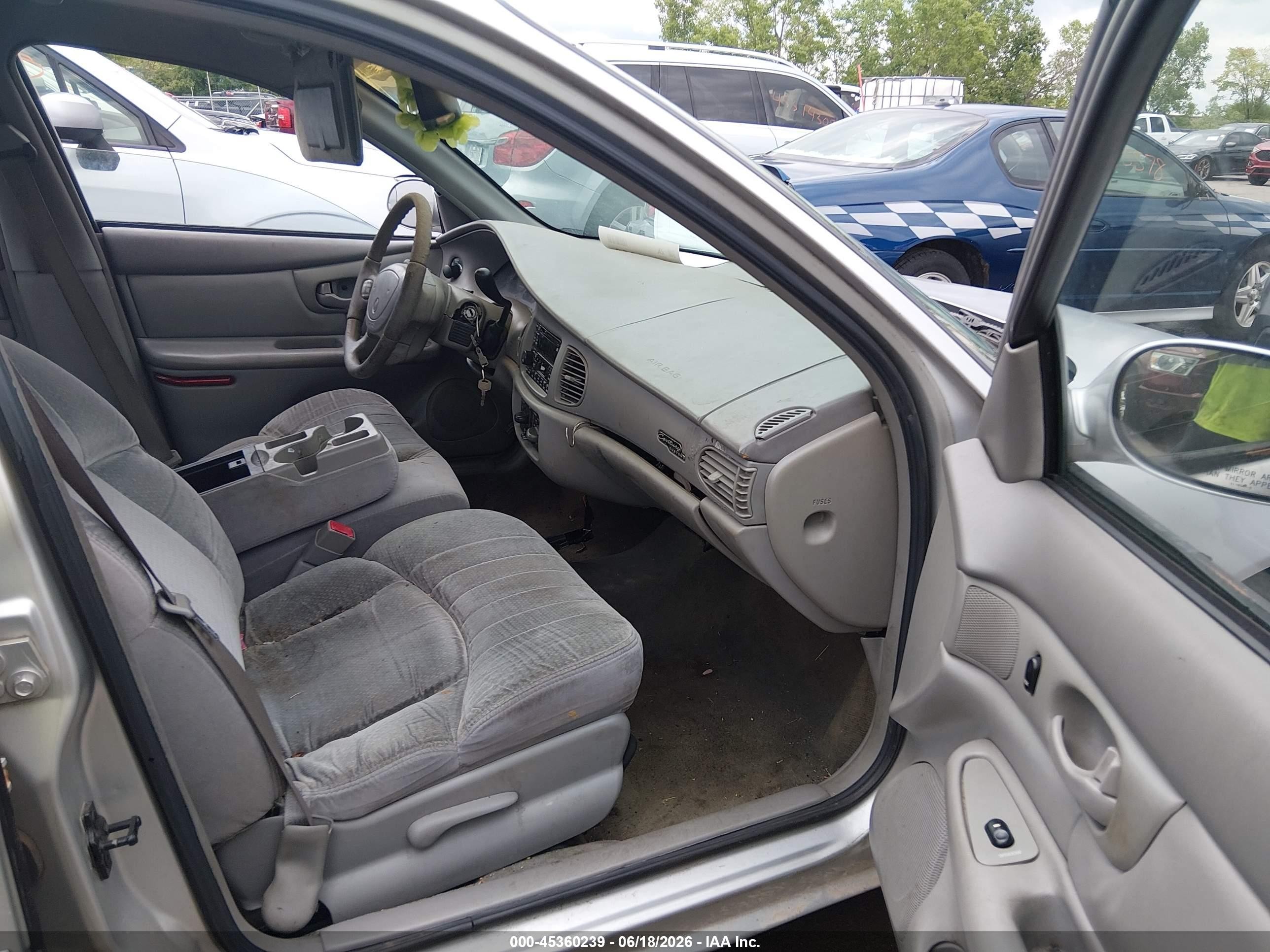 2001 Buick Century Custom Silver vin: 2G4WS52J411236627