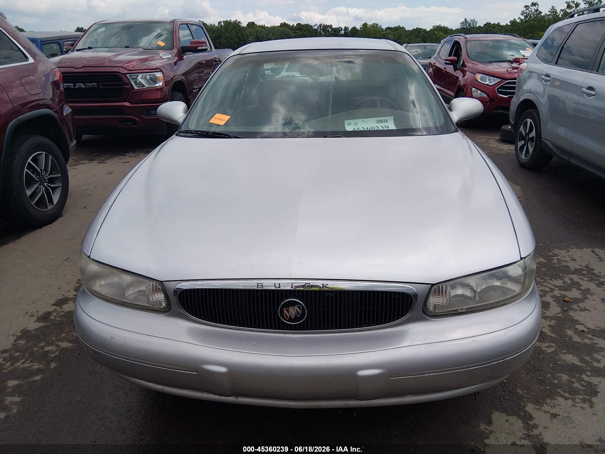 2001 Buick Century Custom Silver vin: 2G4WS52J411236627