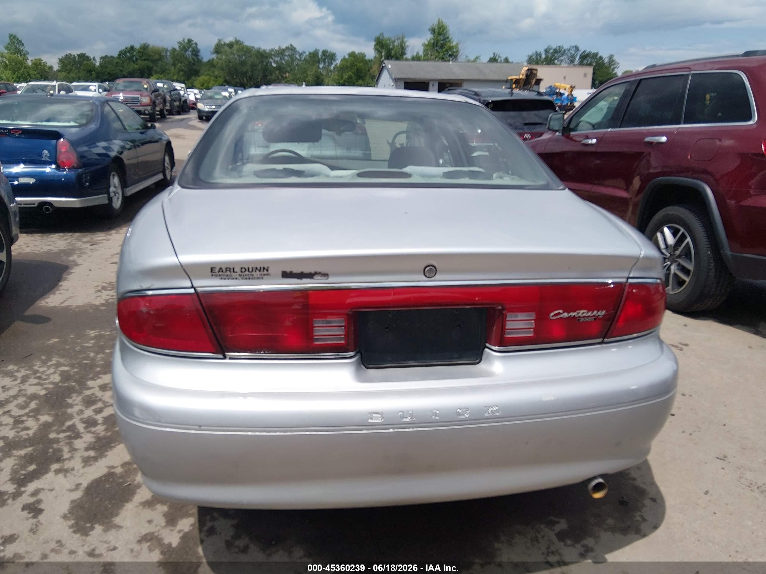 2001 Buick Century Custom Silver vin: 2G4WS52J411236627