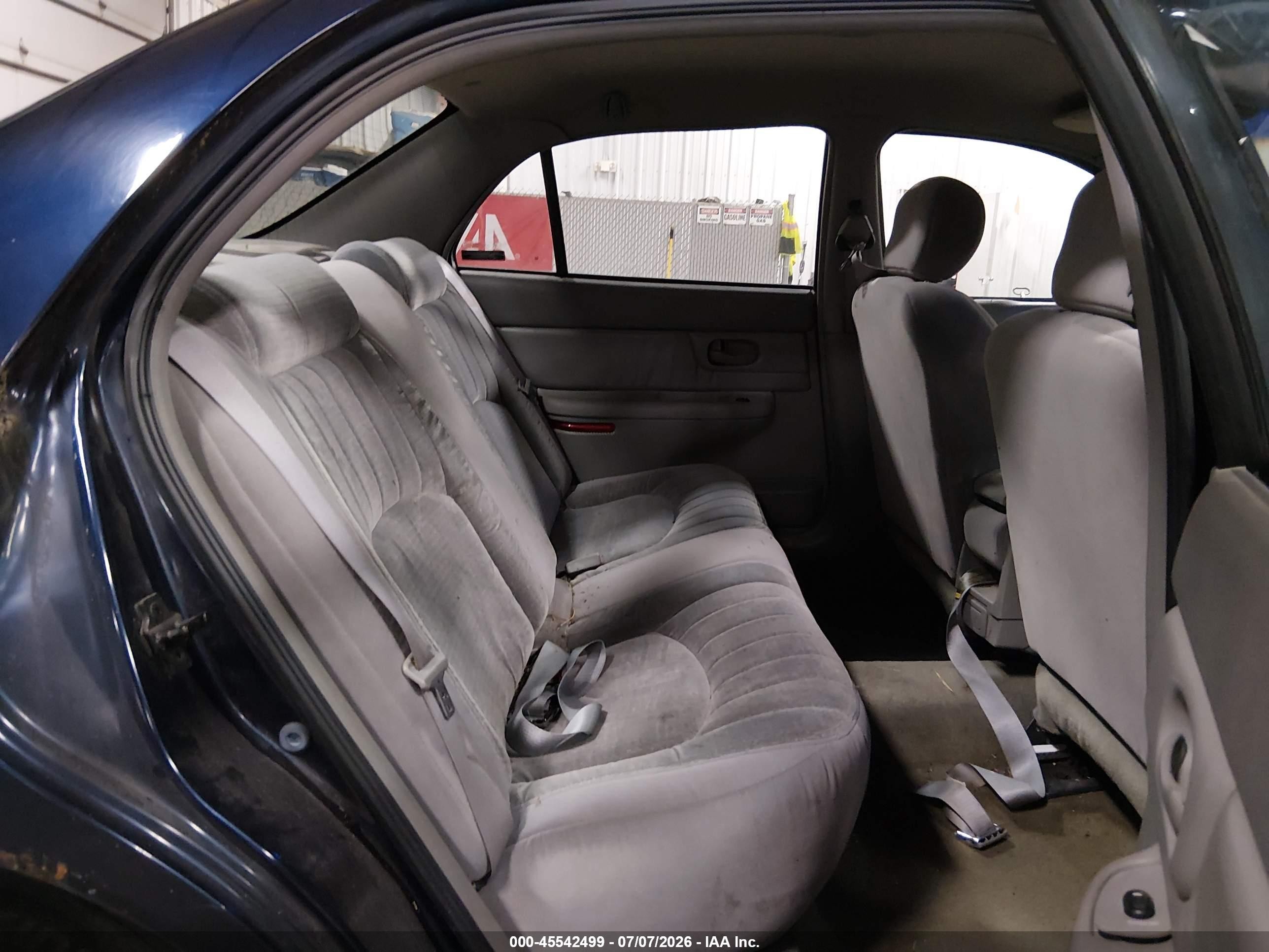 2001 Buick Century Custom Blue vin: 2G4WS52J411309916