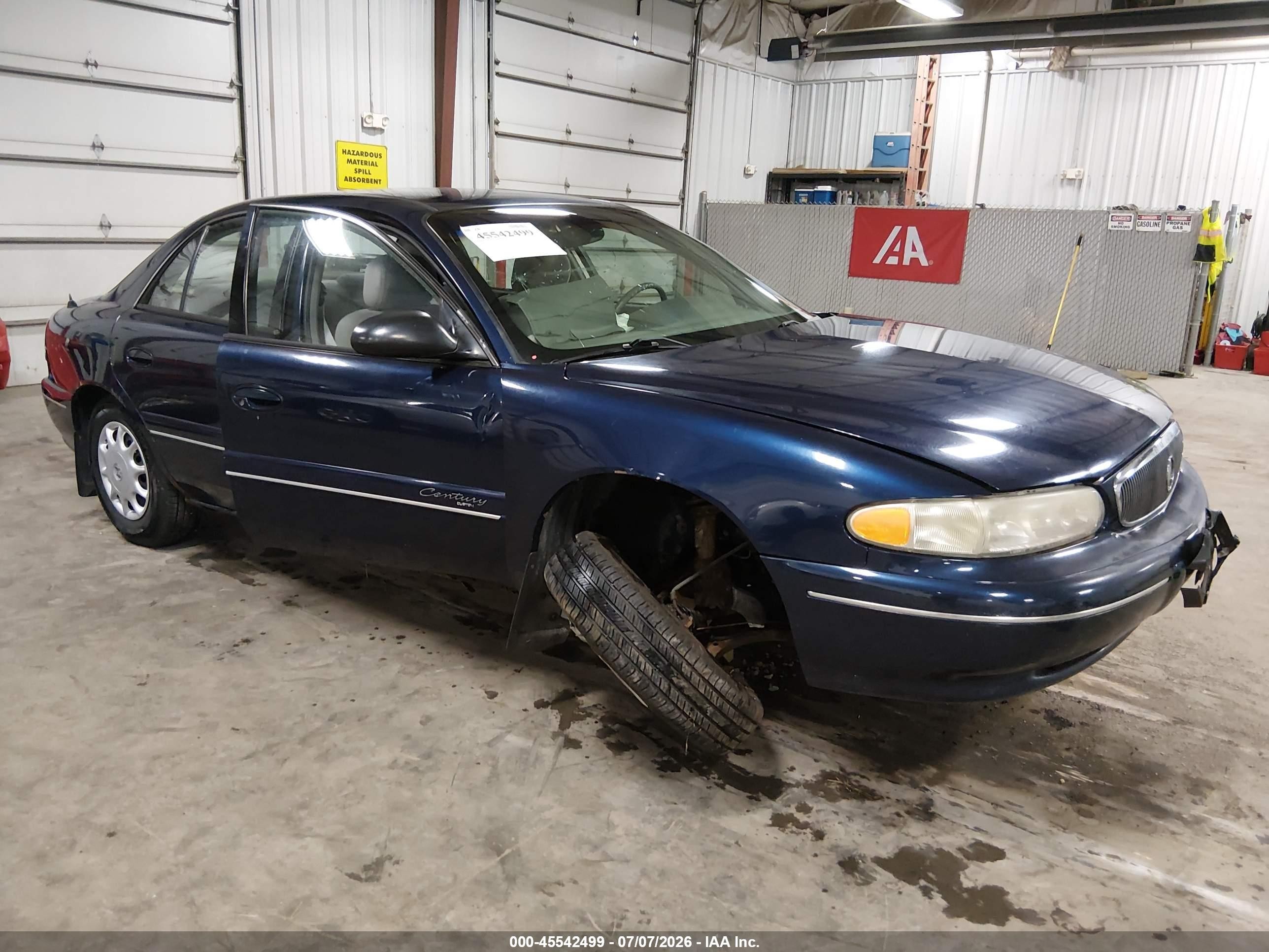 2001 Buick Century Custom Blue vin: 2G4WS52J411309916
