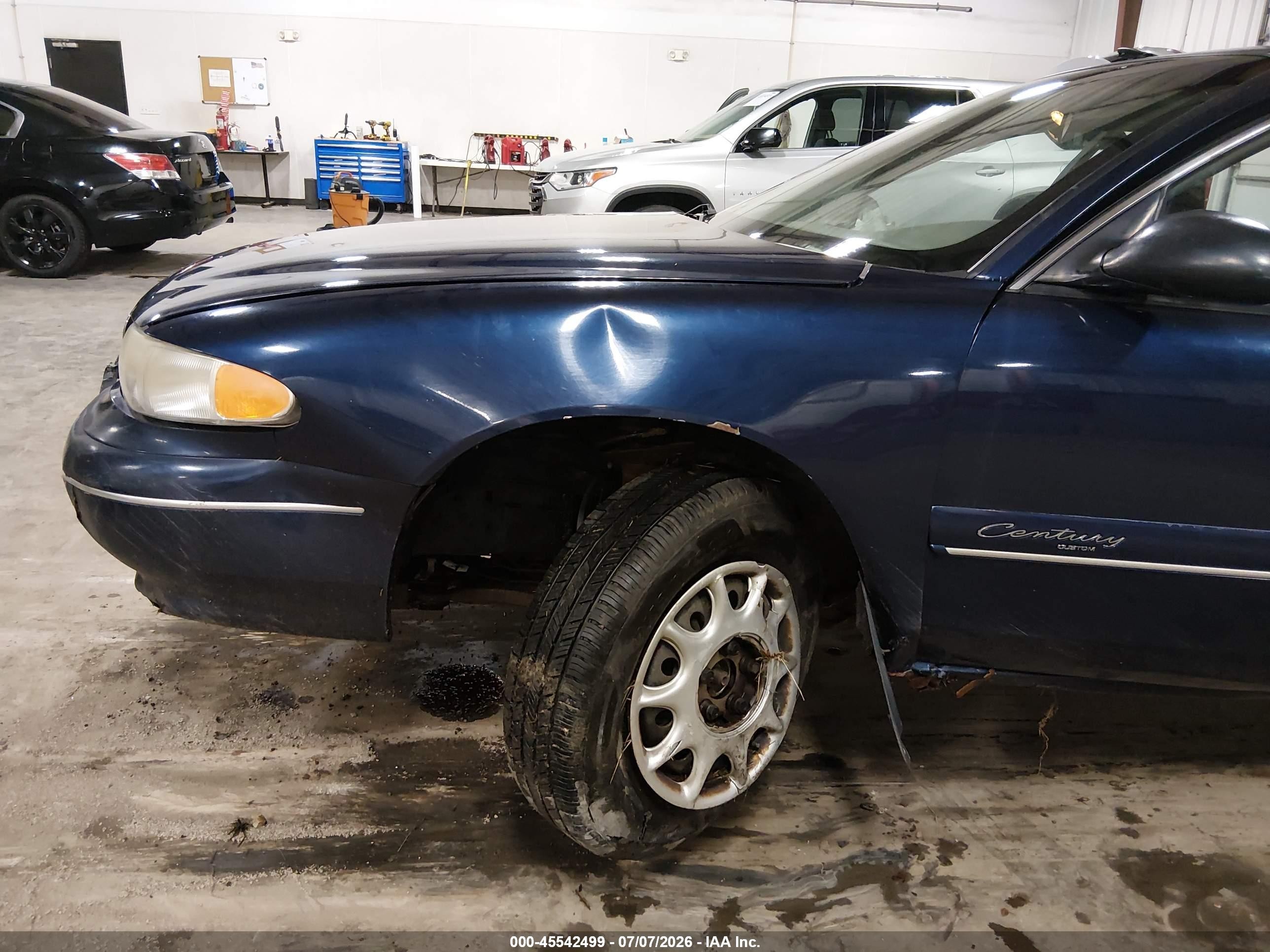 2001 Buick Century Custom Blue vin: 2G4WS52J411309916