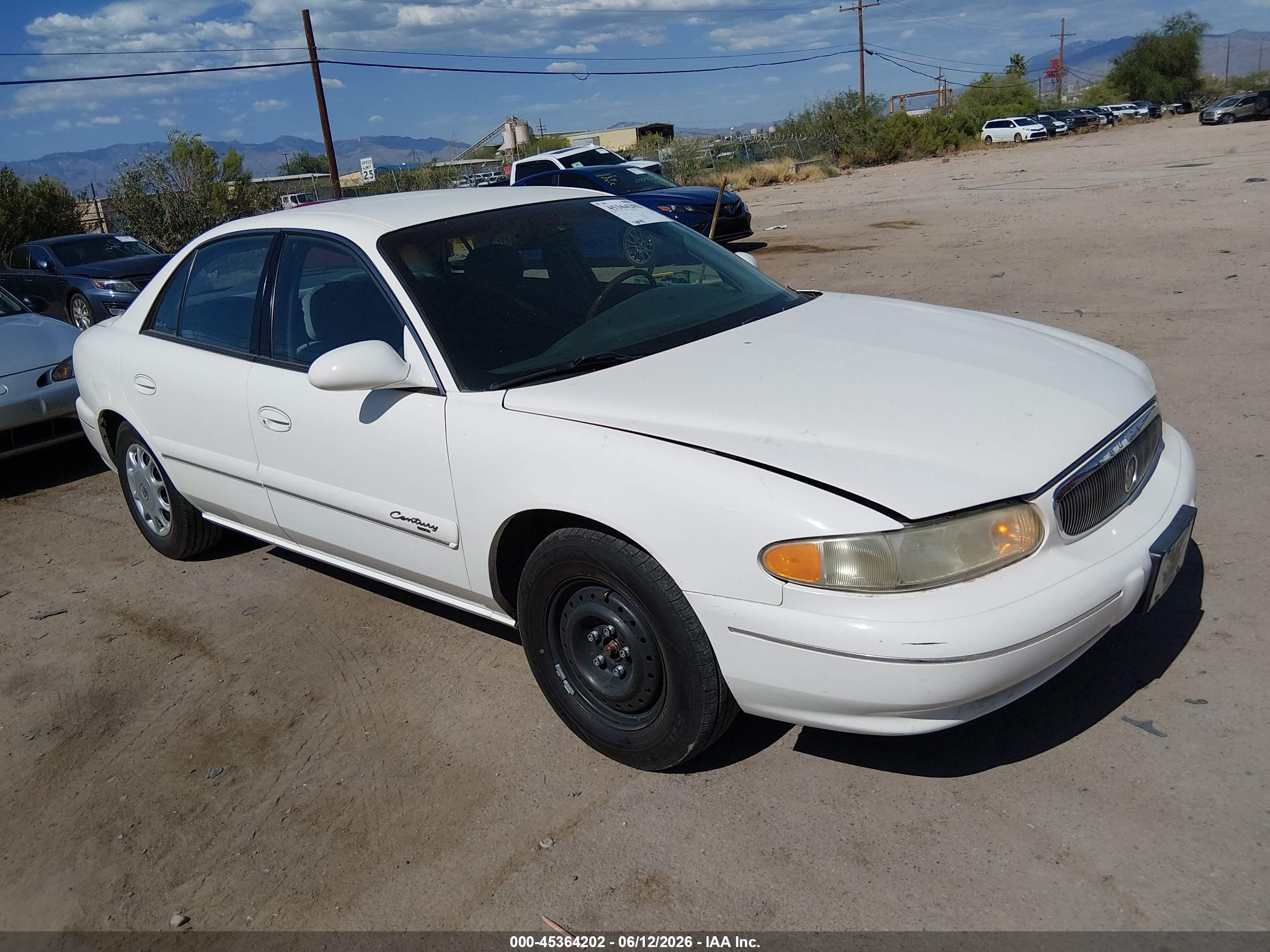 2002 Buick Century Custom White vin: 2G4WS52J421239383
