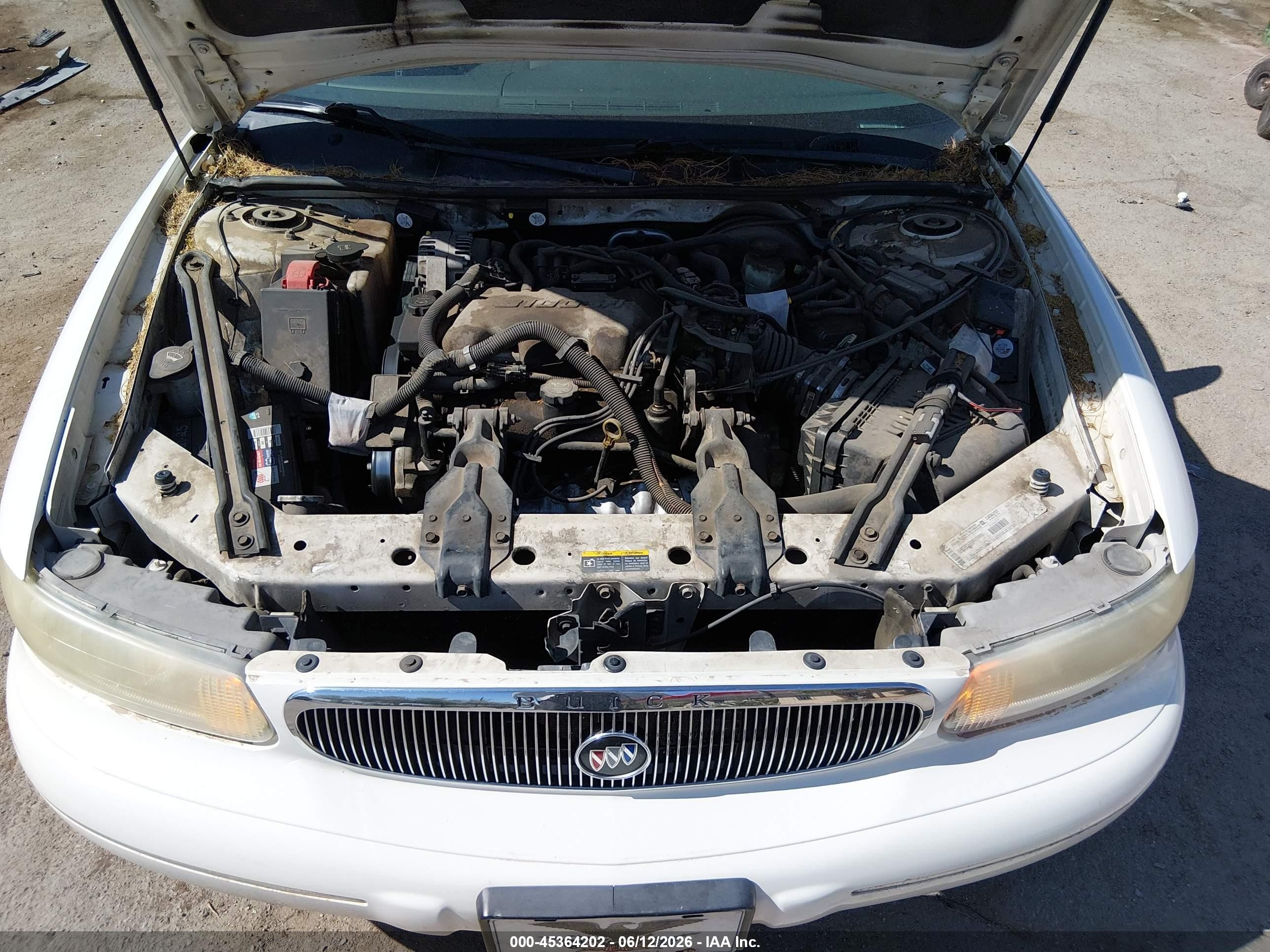 2002 Buick Century Custom White vin: 2G4WS52J421239383
