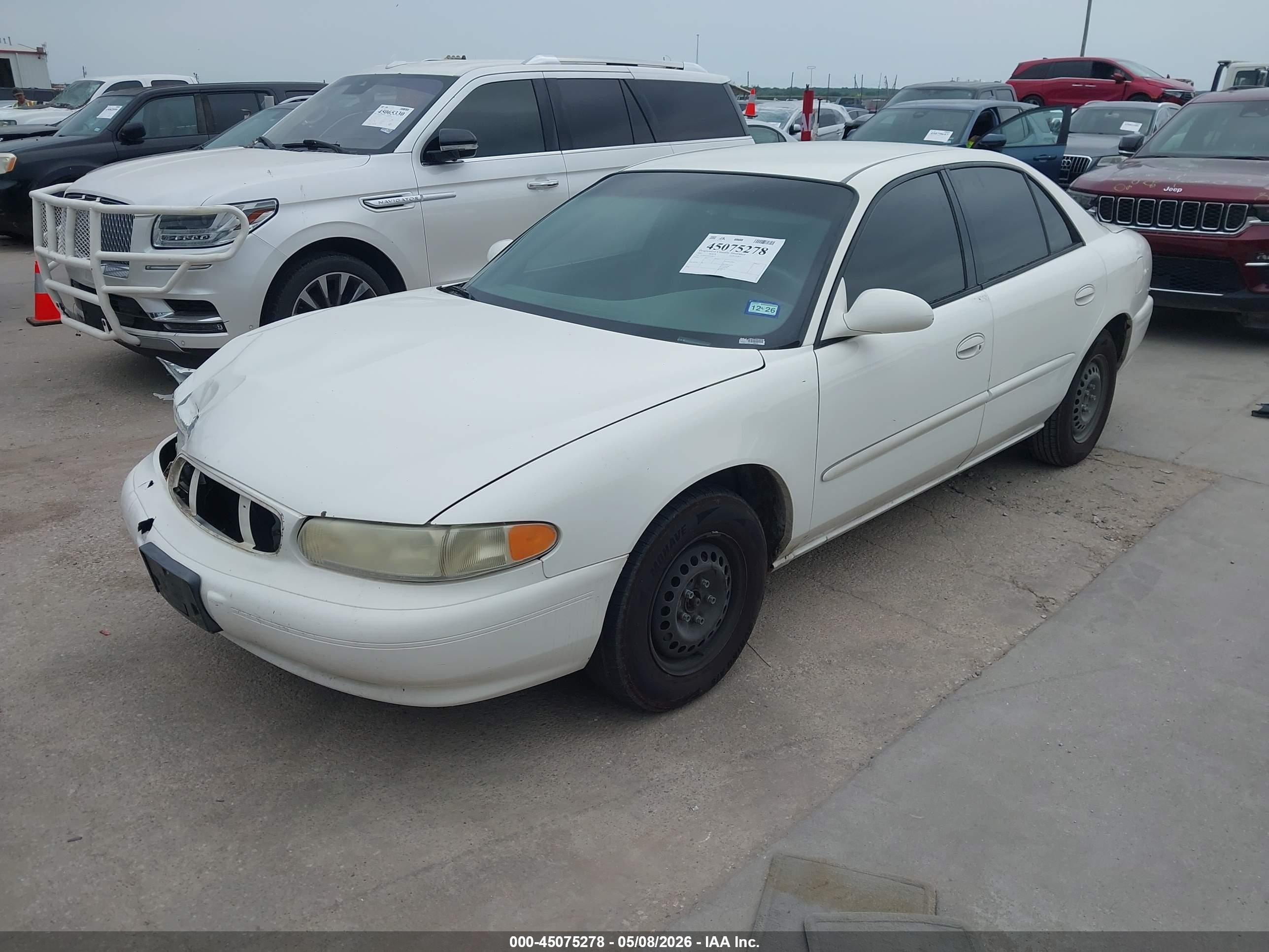 2003 Buick Century Custom White vin: 2G4WS52J431218633